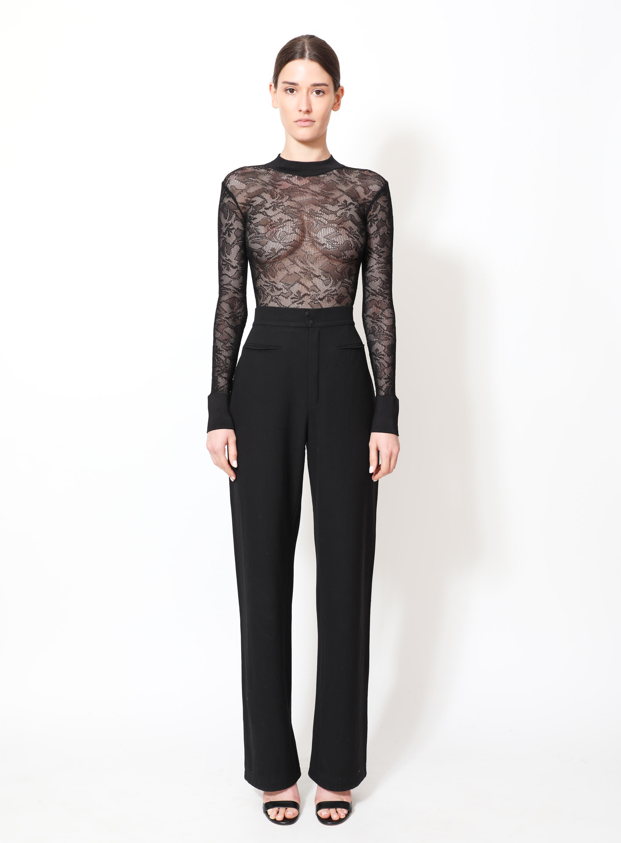 F/W 2015 Abstract Lace Zip Bodysuit | Authentic & Vintage