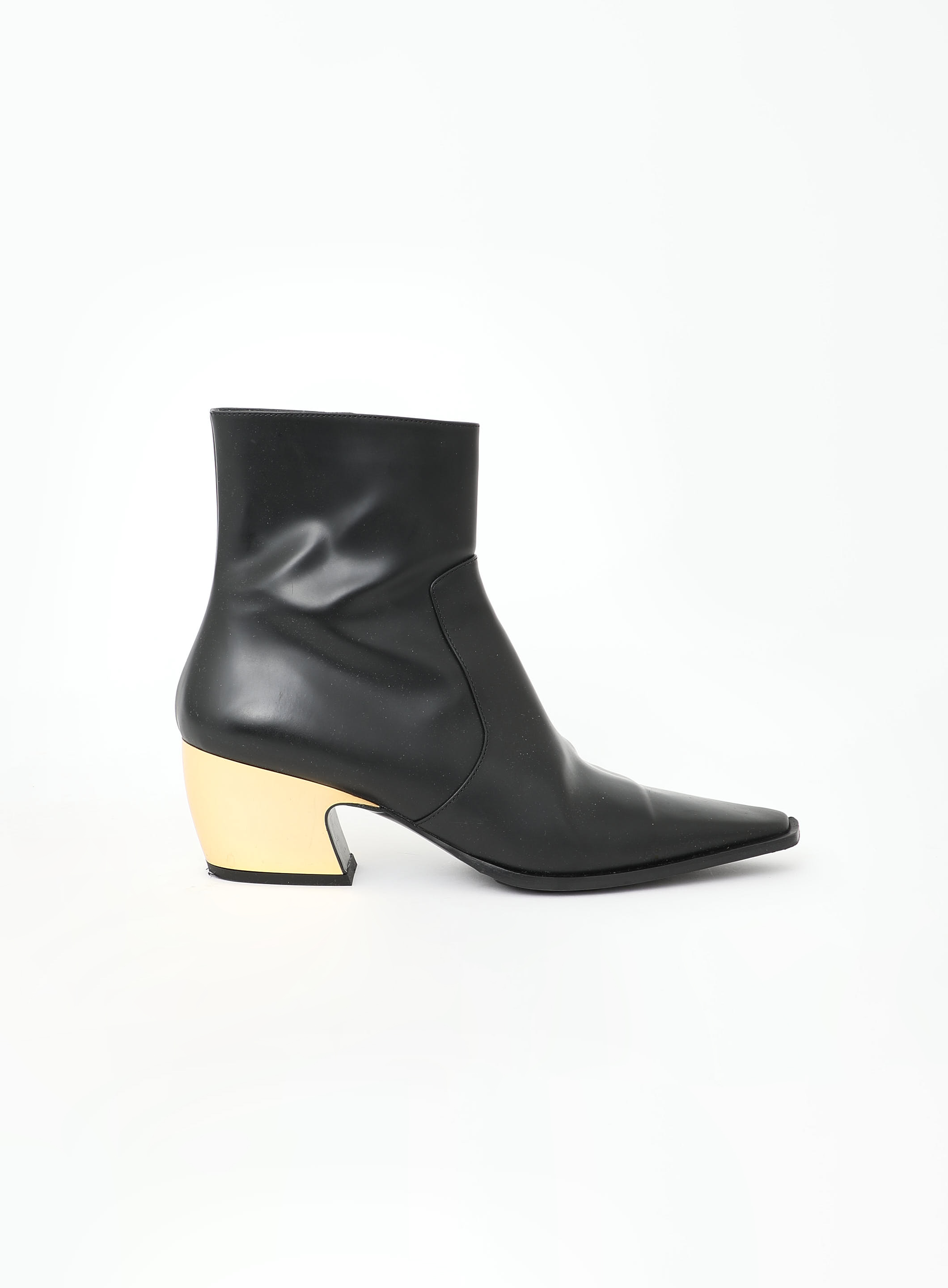 ショートブーツ・ブーティ Bottega Veneta Black Leather Tex Ankle Boots Tex Leather Boots | Authentic & Vintage | ReSee
