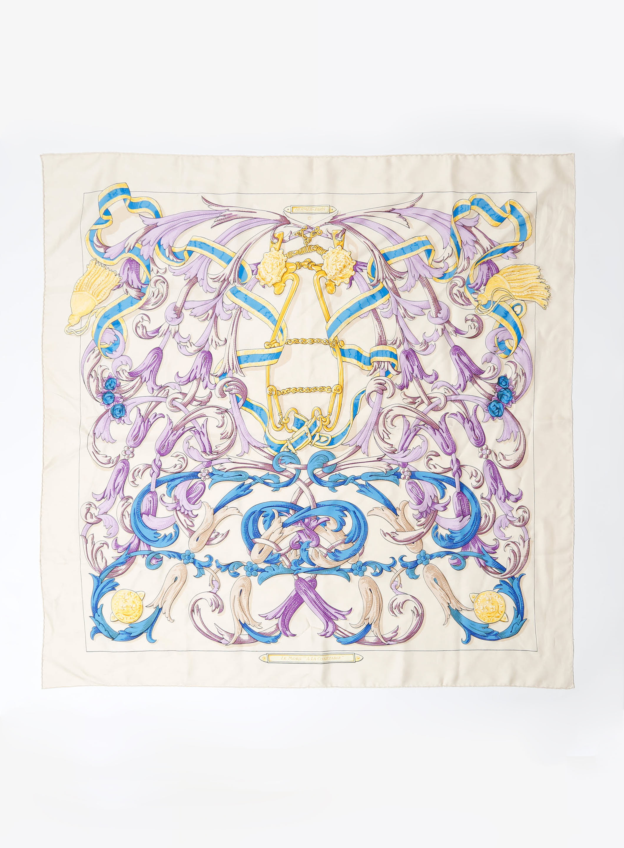 エルメスHERMES スカーフ LE MORS A LA CONETABLE Hermès Le Mors a La Conetable Framed Scarf | Maison George