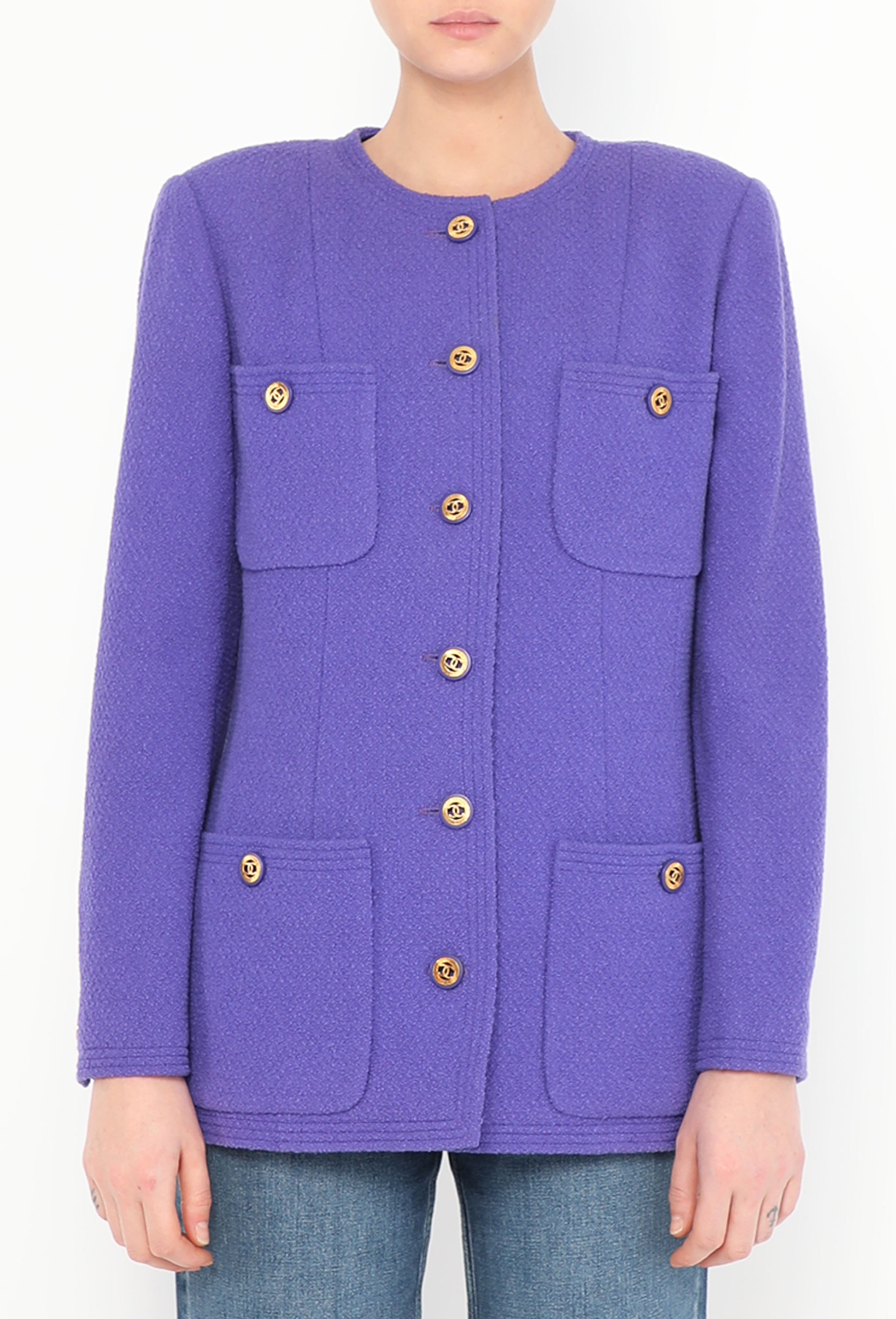 ★GLOWNY ★PEBBLE BOUCLE JACKET GLOWNY Pebble Boucle Jacket - Ivory | International Store