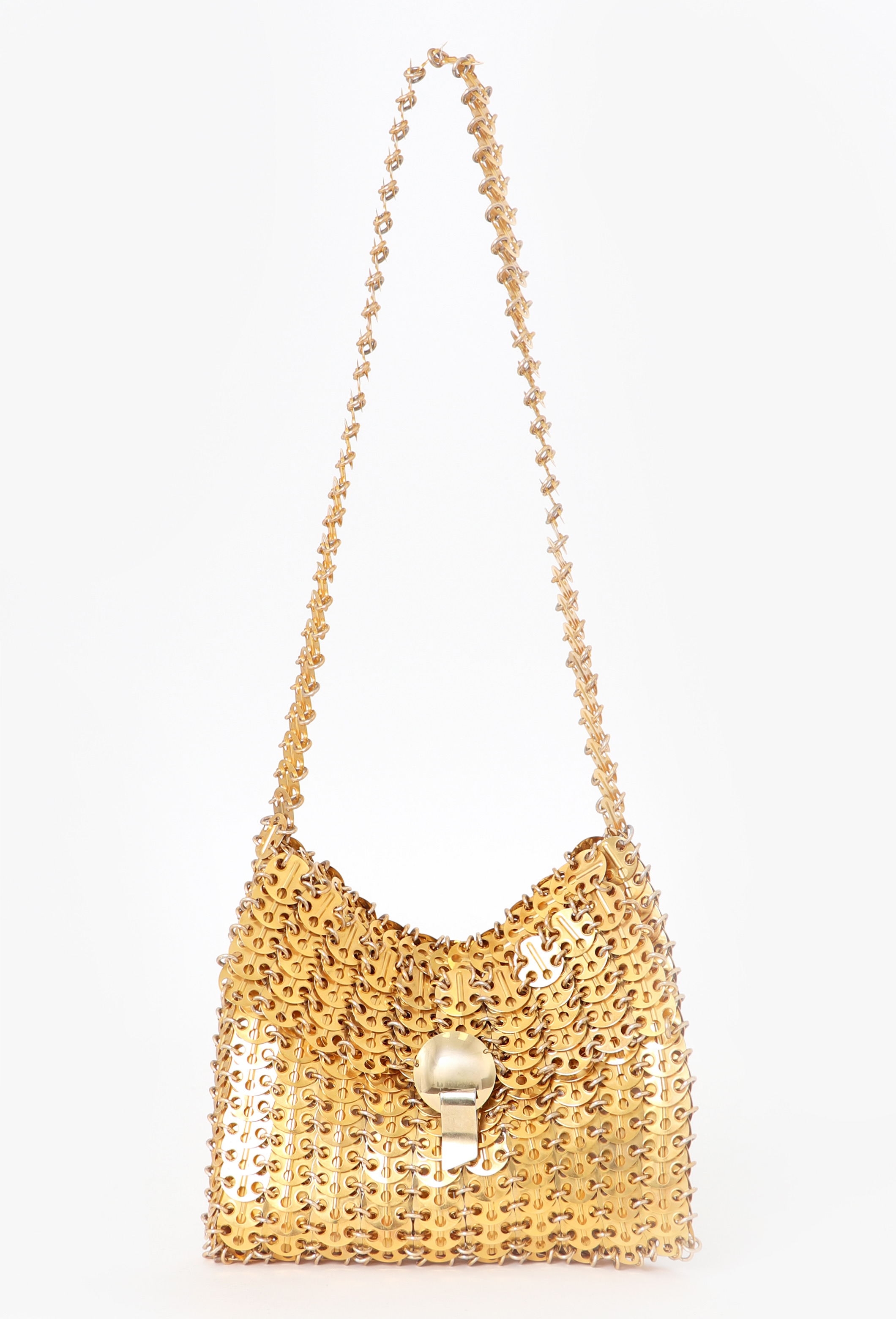 【関税込み】Shoulder Bag - Rabanne - l - Gold Rabanne Pixel Tube Chainmail Shoulder bag - Gold - One Size