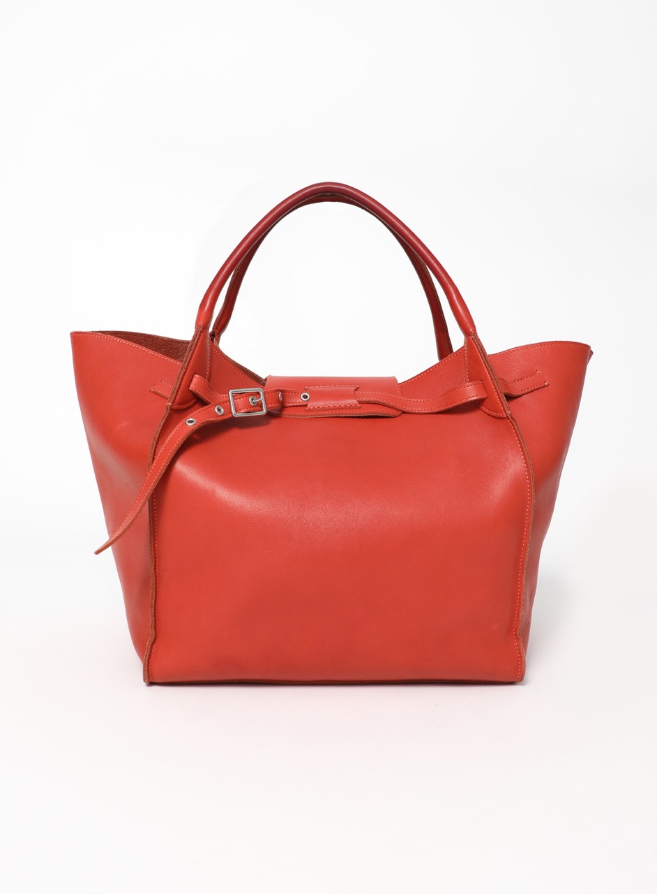Melime Cael Nubuck Leather Tote Bag/ボーダー/レッド/グレー MDBM Cholet Two-Tone Leather Tote Bag