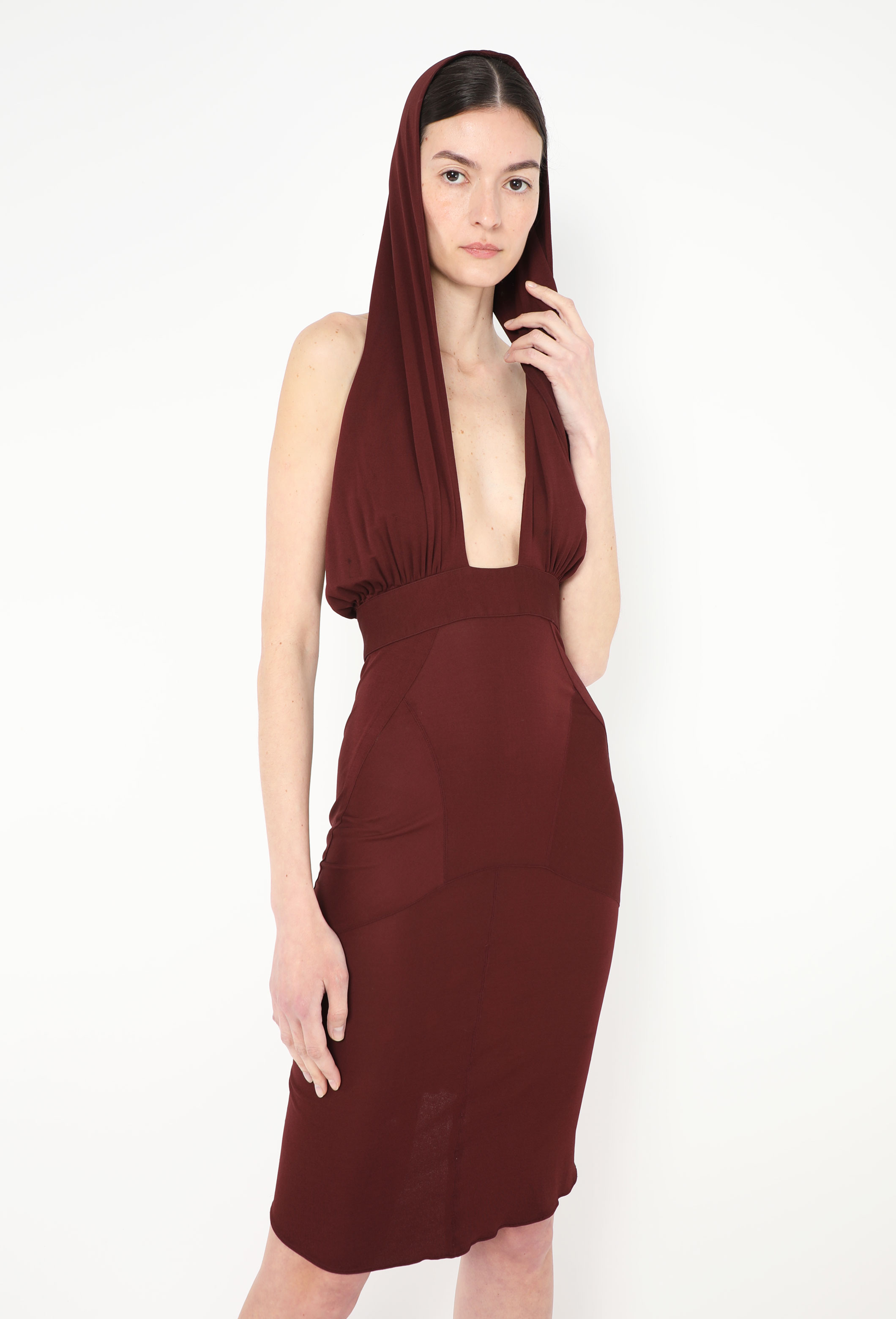 ワンピース ALAIA STRETCH CADY DRESS ALAÏA One-shoulder asymmetric cutout stretch-jersey dress