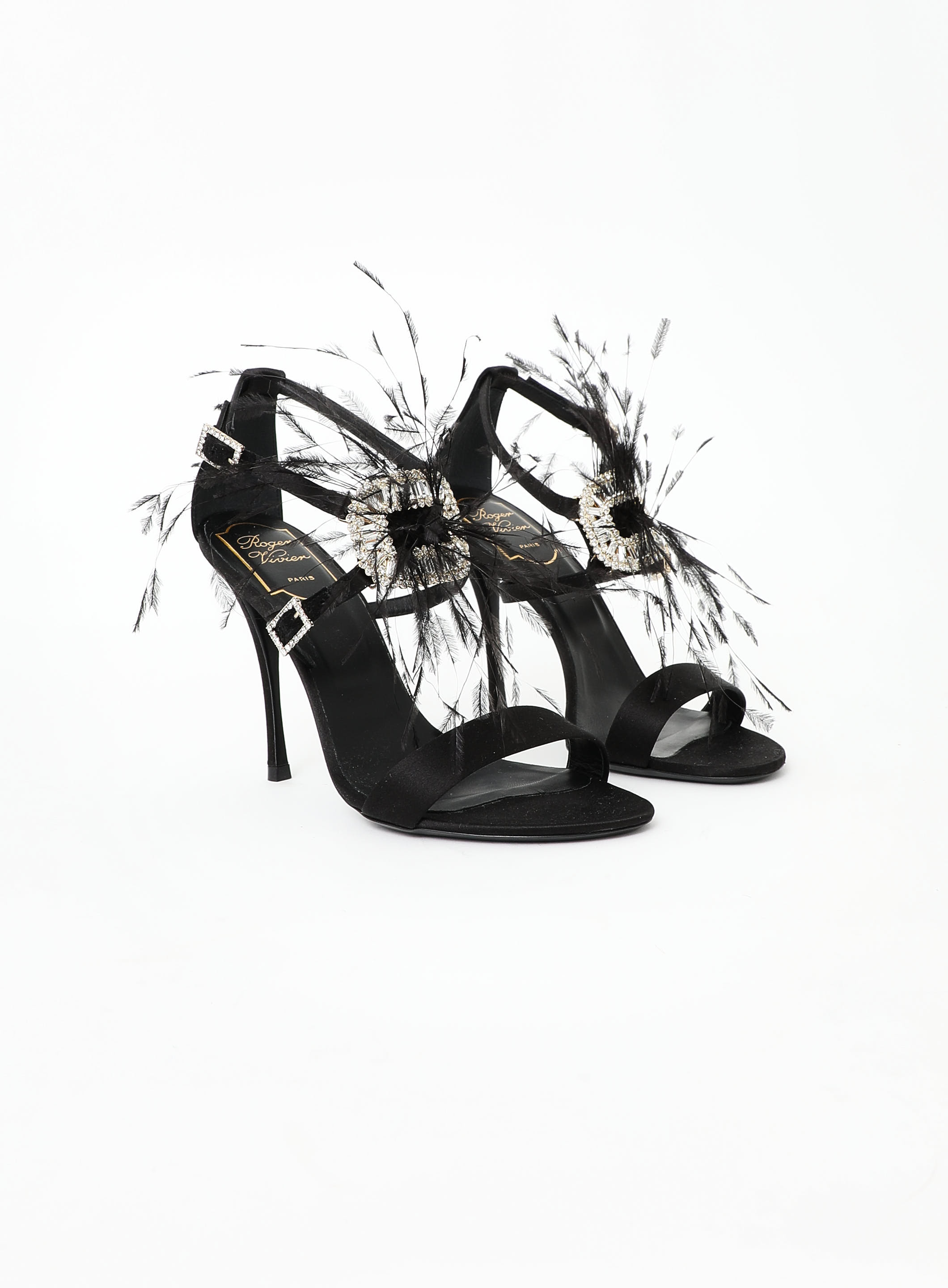 サンダル・ミュール ROGER VIVIER Sandals Women Satin Black RVW73338620RS0B999-01.jpg