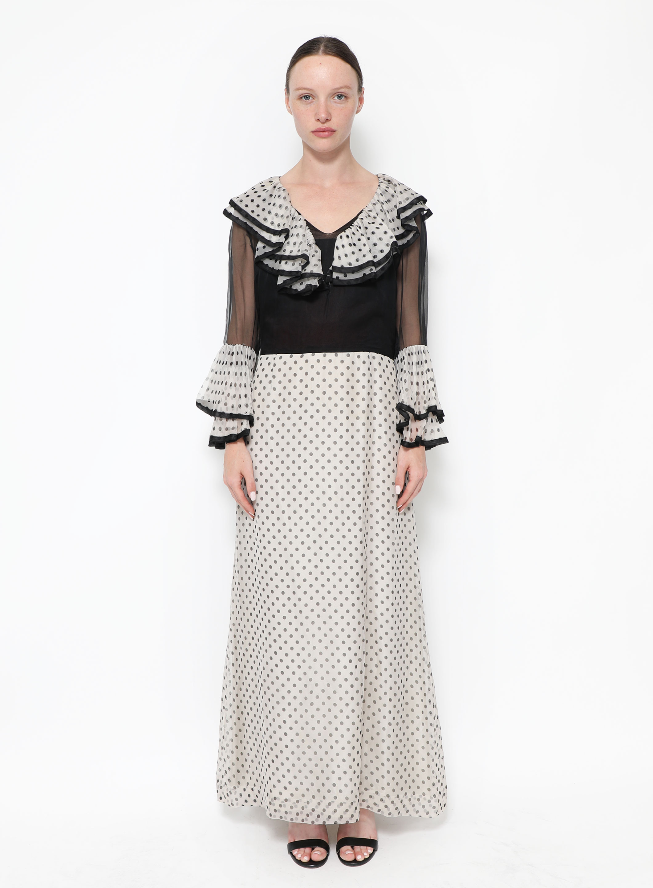 50s Ruffled Polka Dot Dress | Authentic & Vintage | ReSee