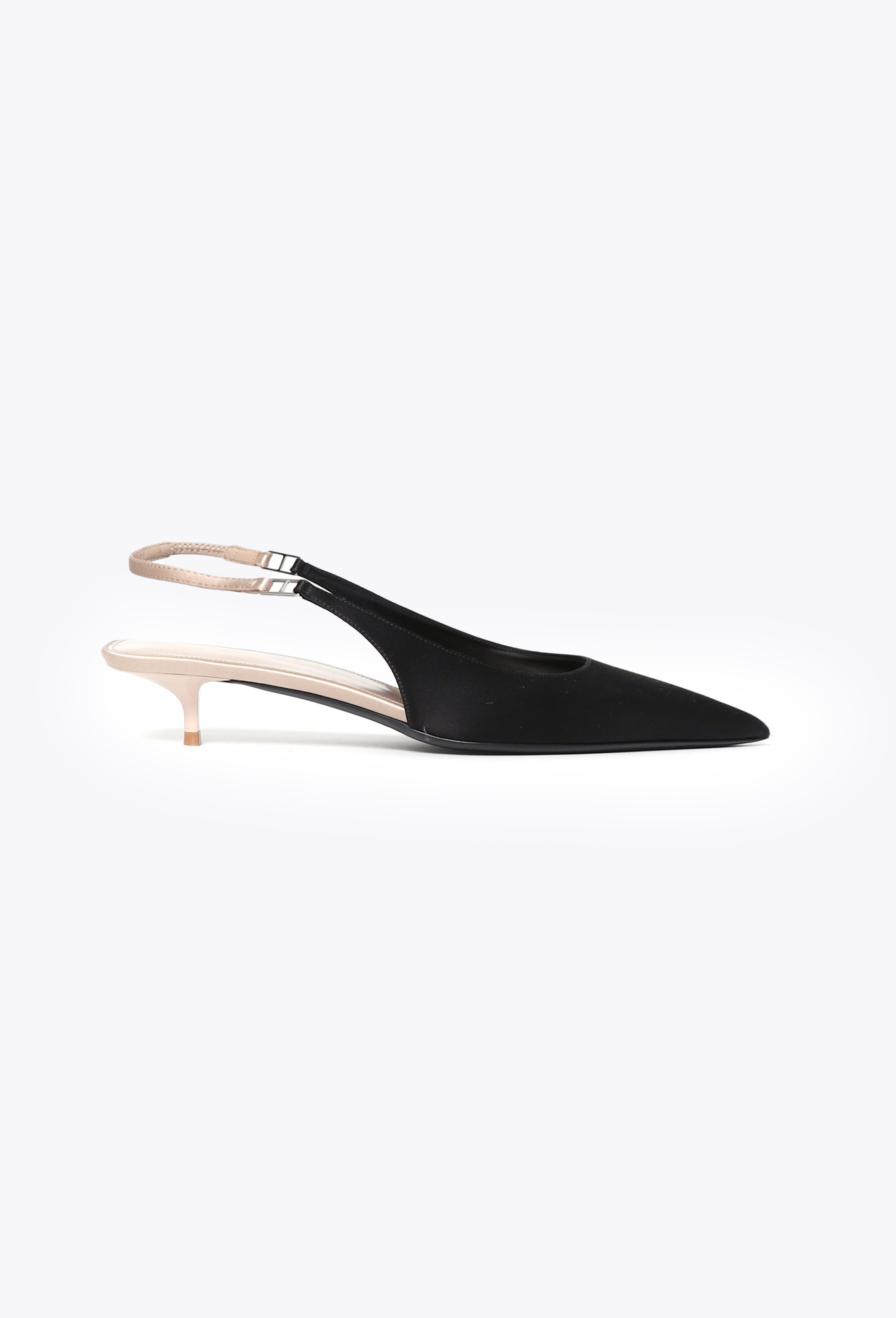 CC 2024 SLINGBACKS 40MM GREY BLACK LAMBSKIN