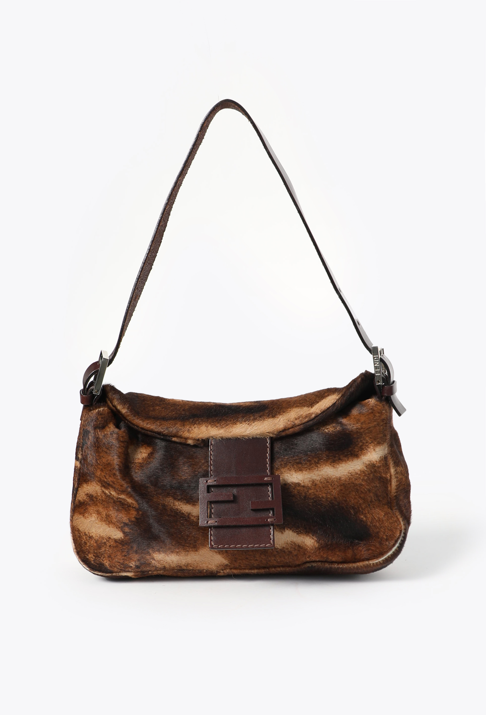 RARE Double Flap Pony Hair Baguette Bag - Fendi | ReSee