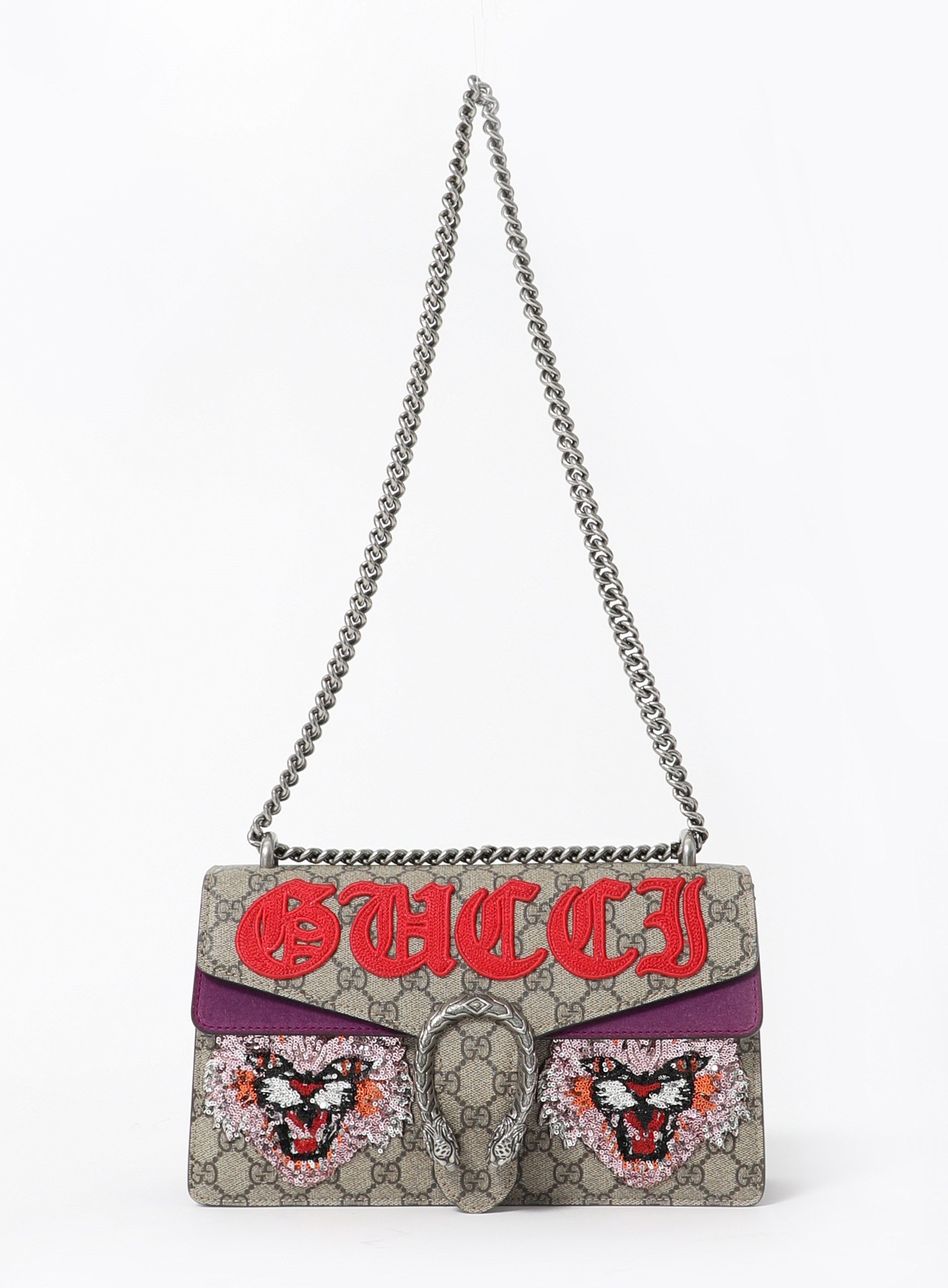 【関税負担】GUCCI DIONYSUS CHAIN BAG Dionysus medium shoulder bag in forest green patent leather