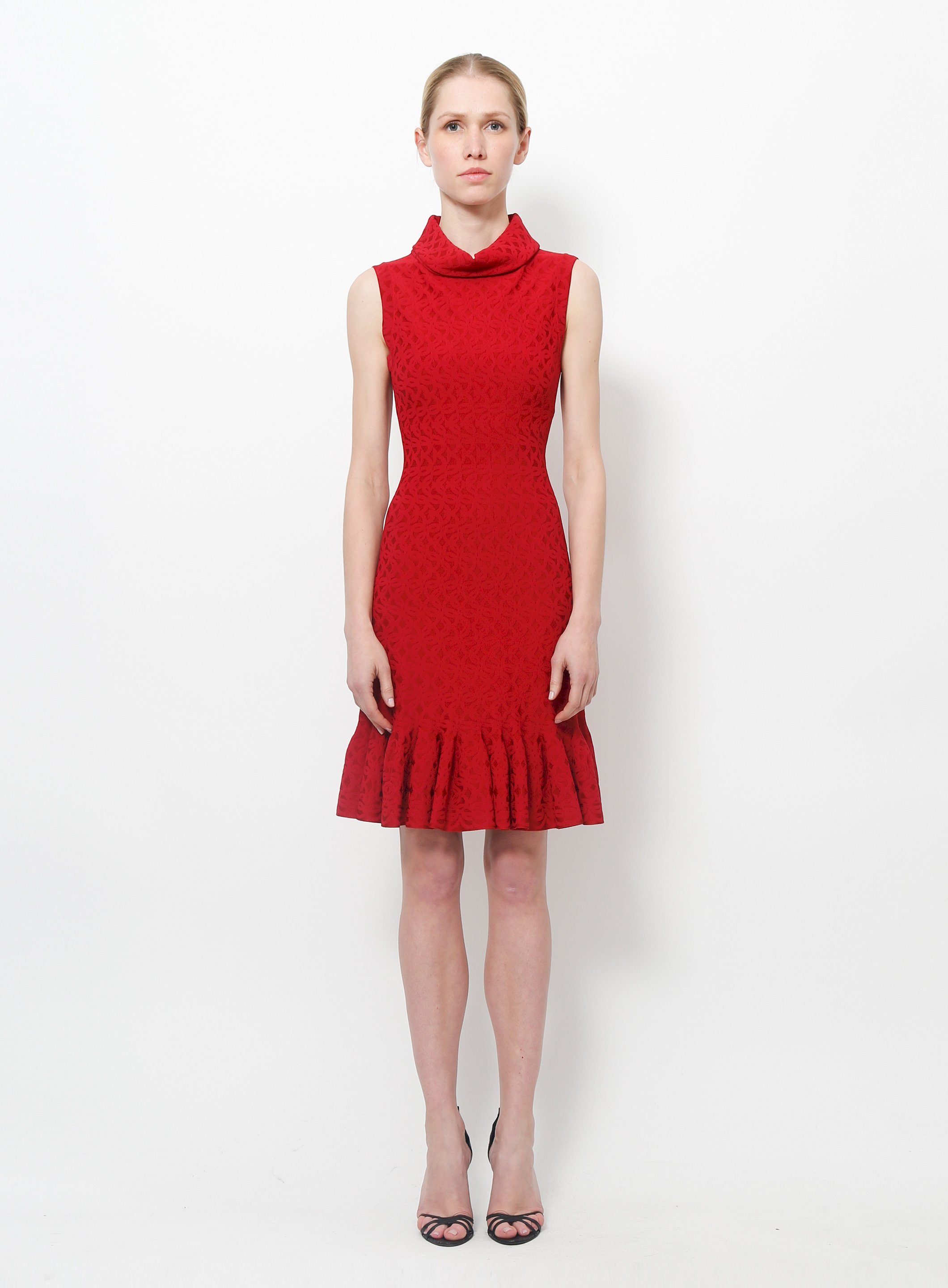 【ALAIA】ギンガム ニットドレス レッド ALAÏA ギンガム ニットドレス | ドレス | アライア JP