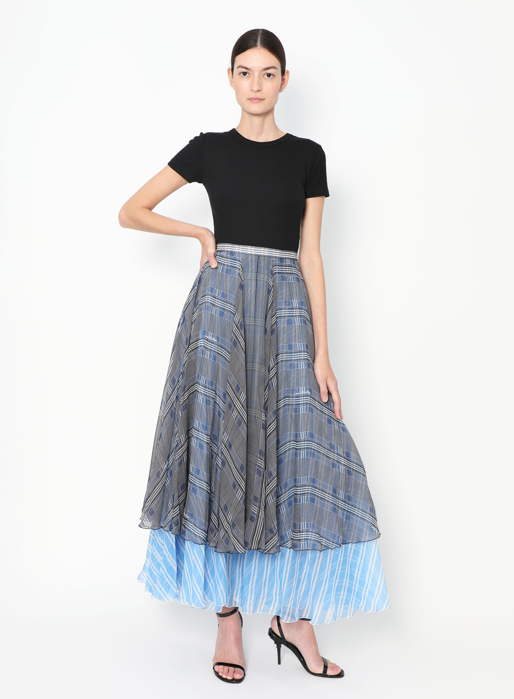 Layered Plaid Chiffon Skirt | Authentic & Vintage | ReSee