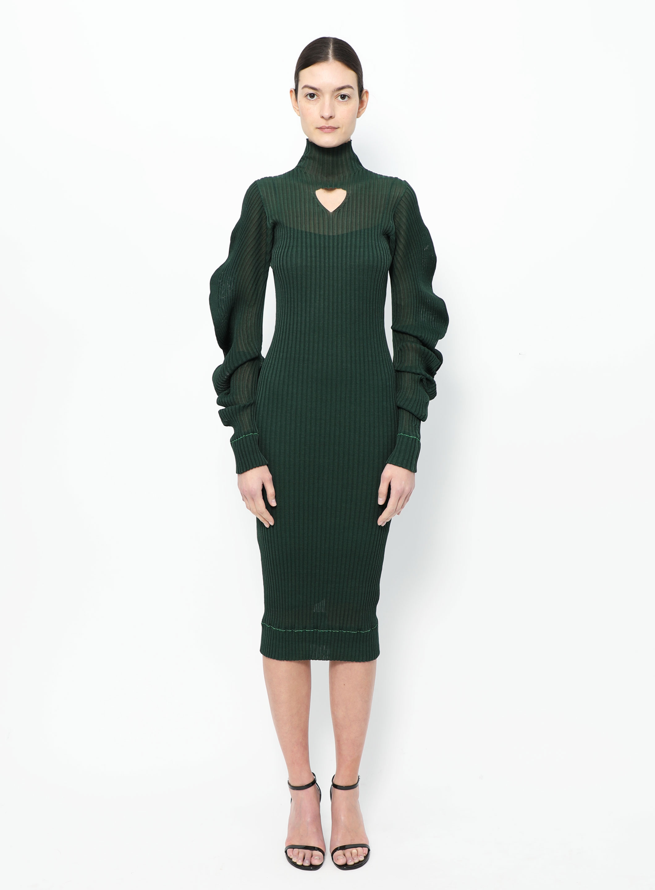 【送料&関税込】Bottega Veneta Knit Mini Dress Long Sleeves Bottega Veneta Knotted Design WEAVE Knitted Minidress women