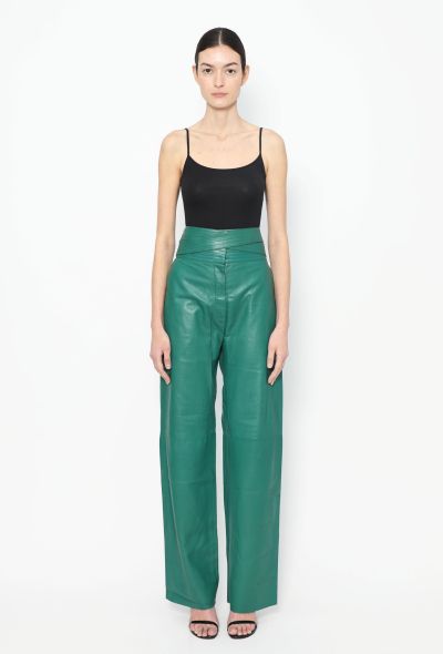 Loewe S/S 2015 Belted Leather Trousers - 1