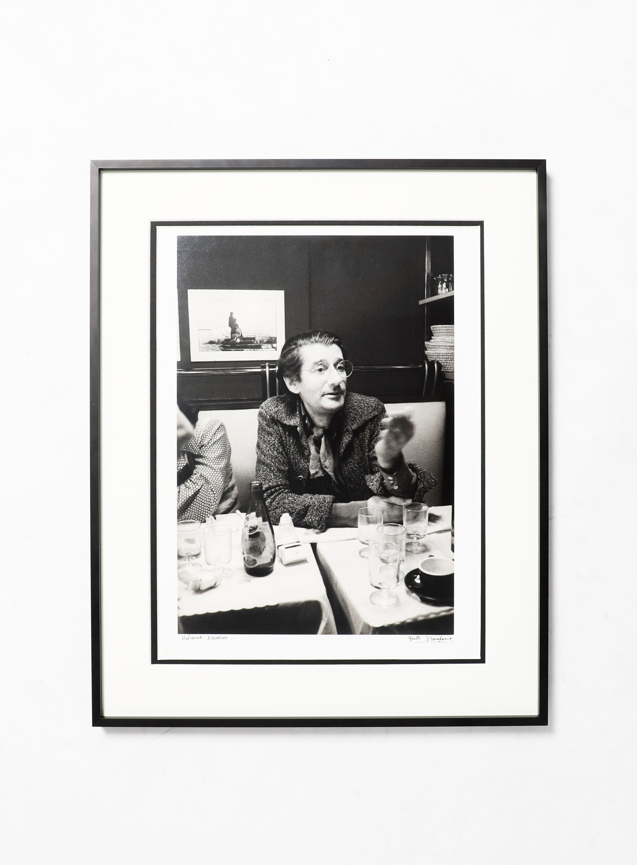RARE Helmut Newton 'Au Café' Silver Print by Yvette Troispoux