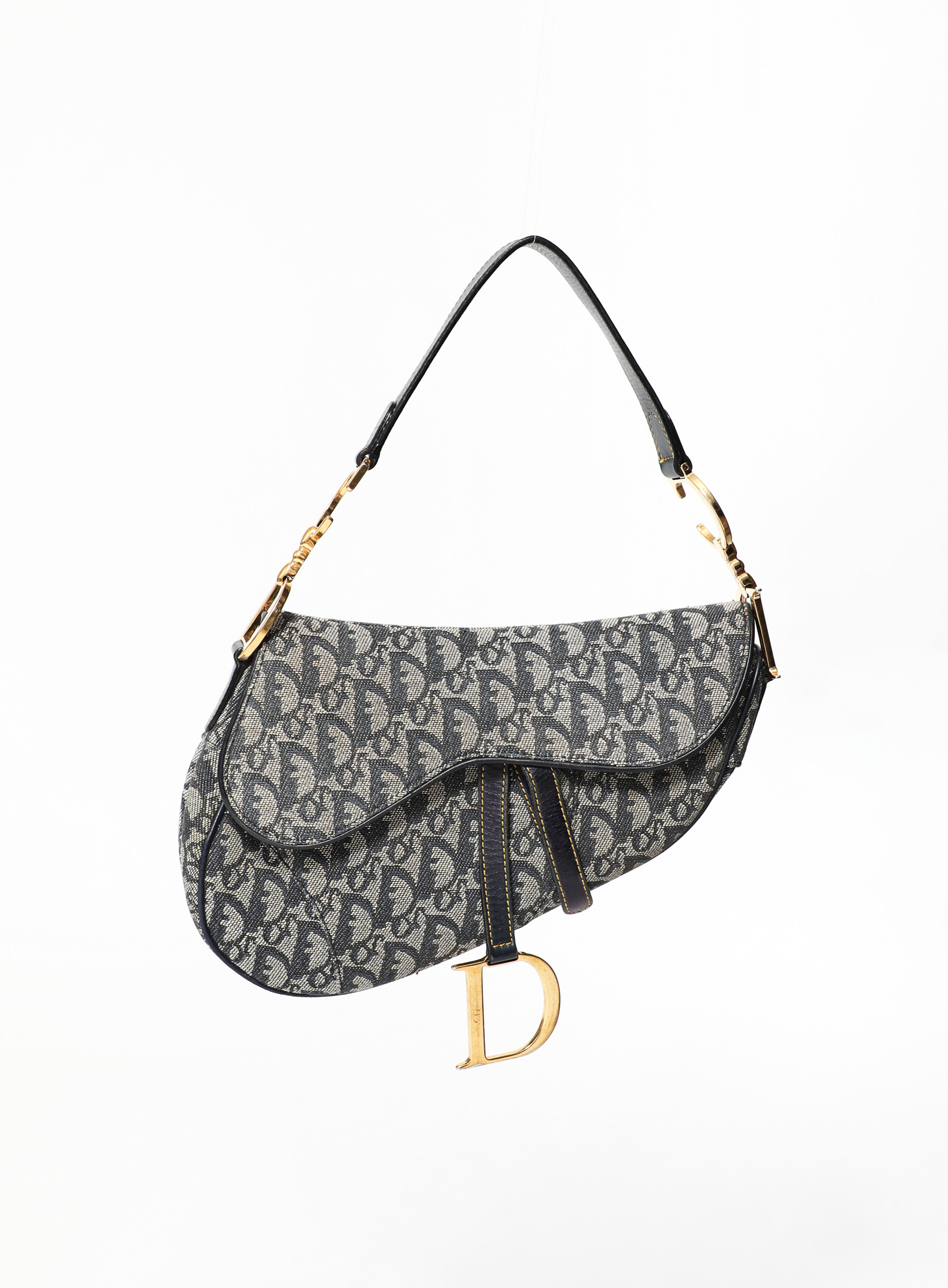 Christian Dior Vintage Mini Satin Saddle Bag