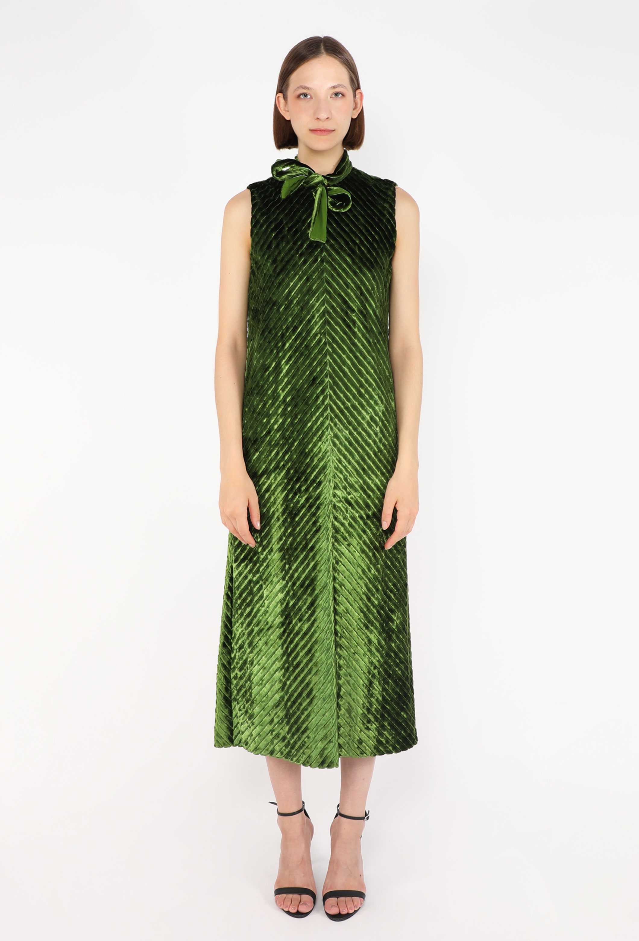 Chevron Velvet Dress, S/S 2020 - Prada | ReSee