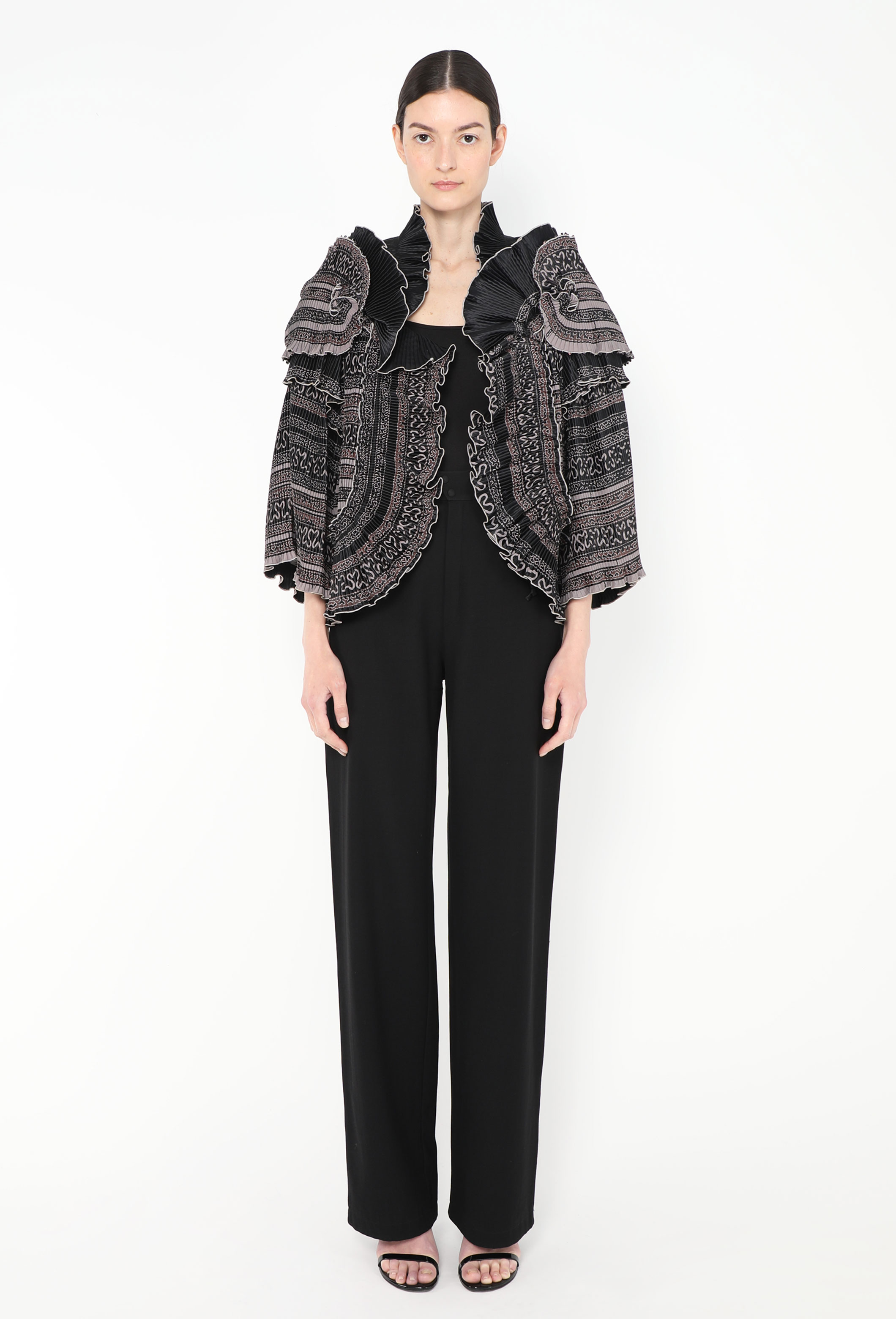 【CELERI（セルリ）】タキシードジャケット Collector '70s Hand-Painted Plissé Jacket - Zandra Rhodes | ReSee