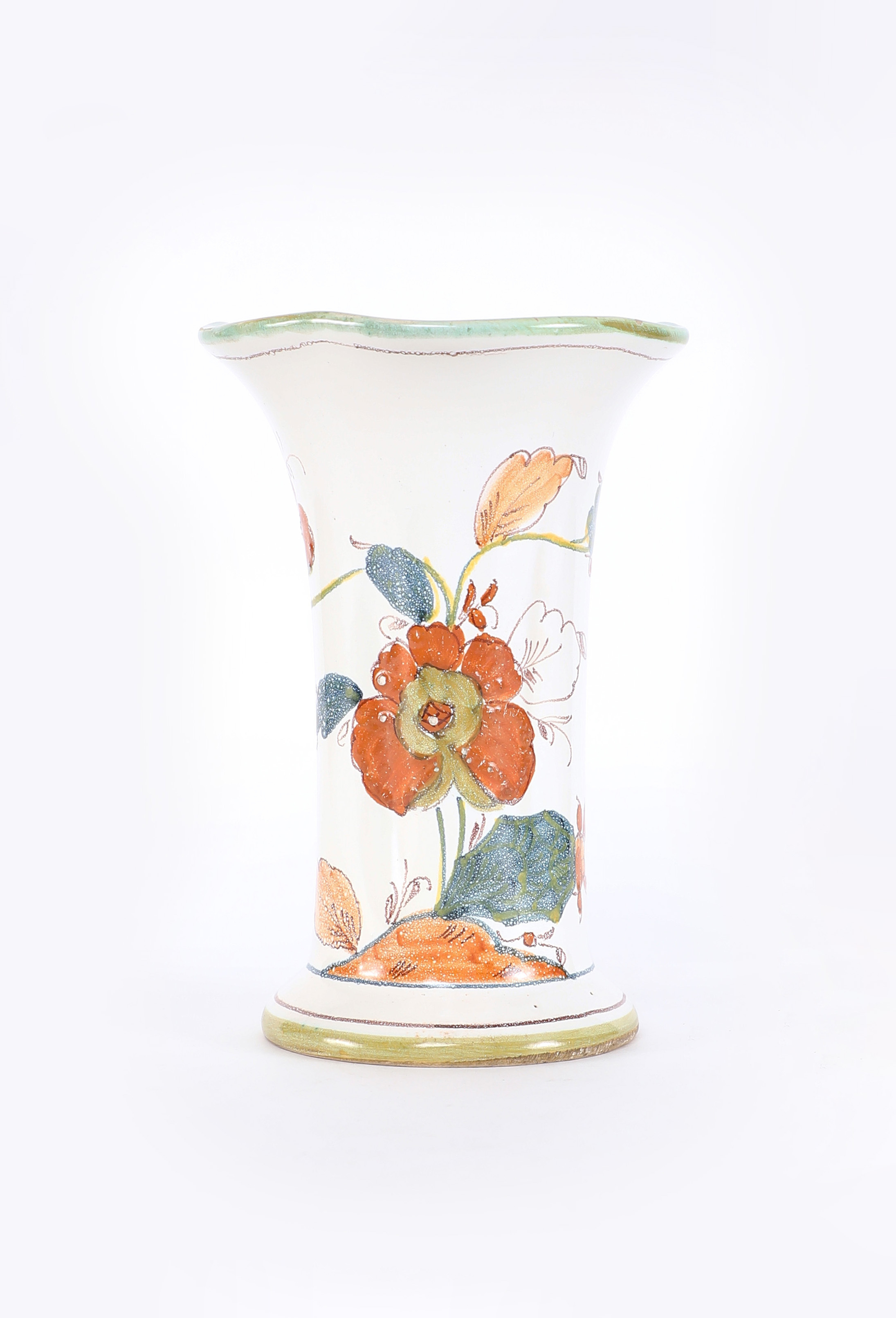 80s Larucci Hand-Painted Ceramic Vase - Dior | ReSee
