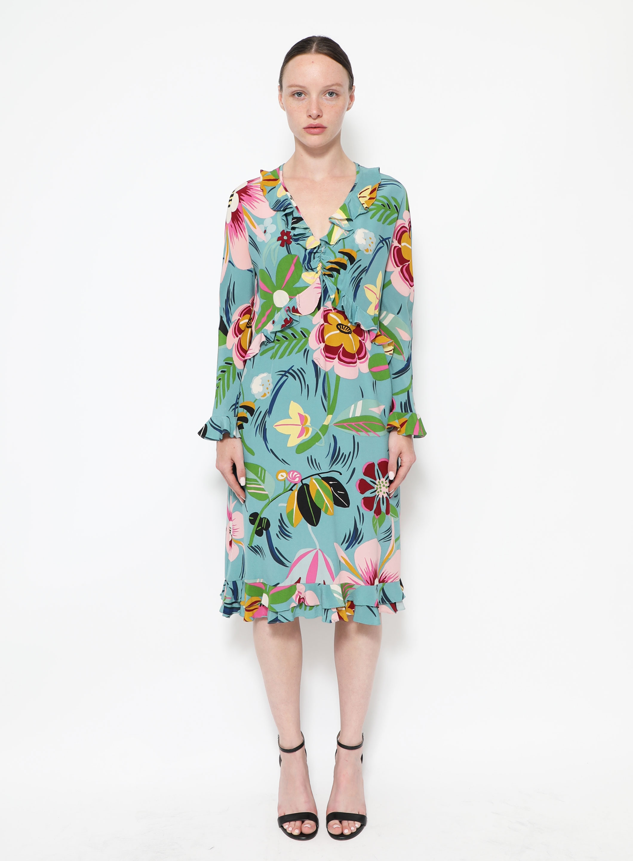 Iconic S/S 1999 Ruffled Floral Dress | Authentic & Vintage