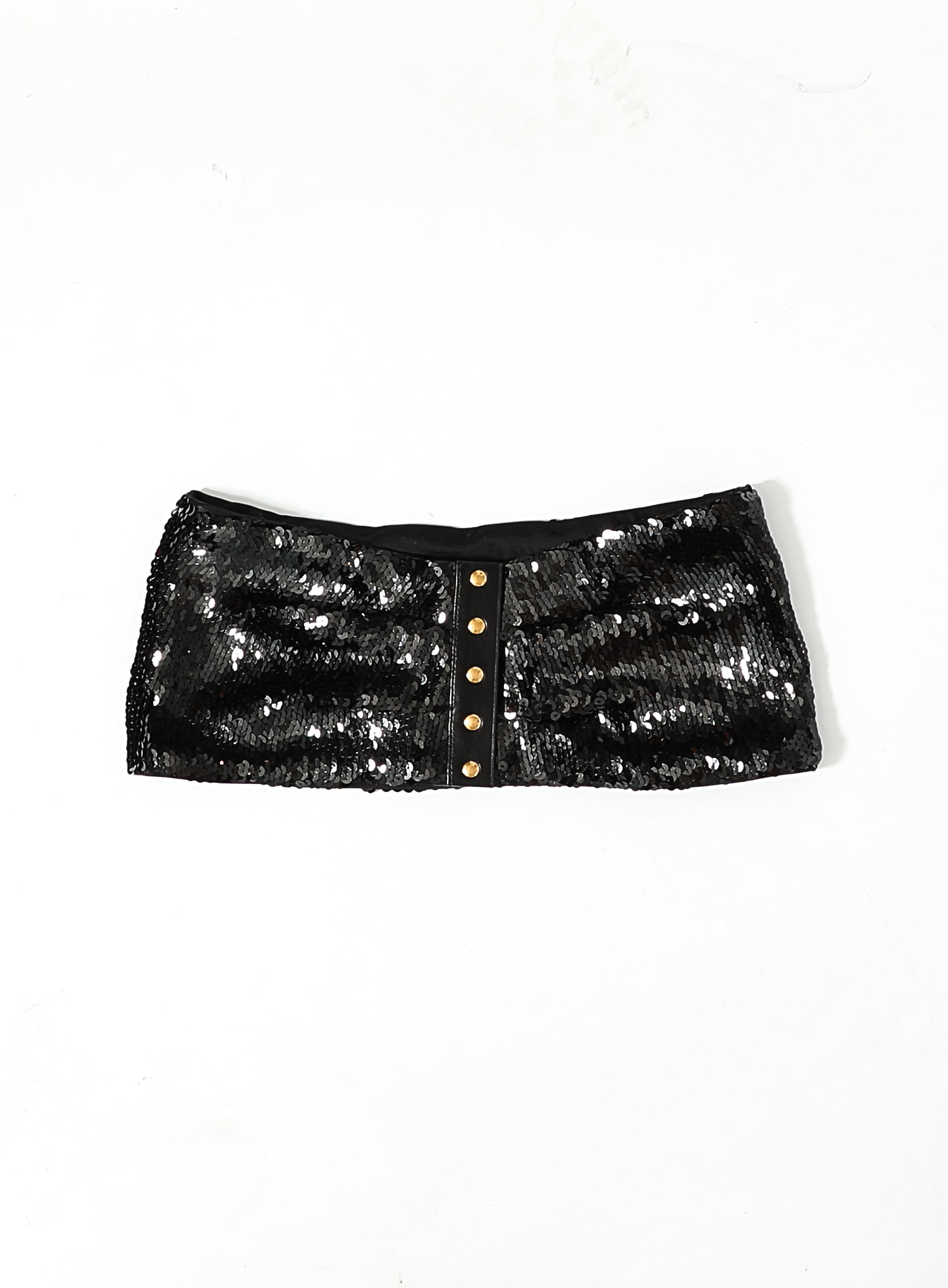 Sequin Leather Trim Belt, Authentic & Vintage