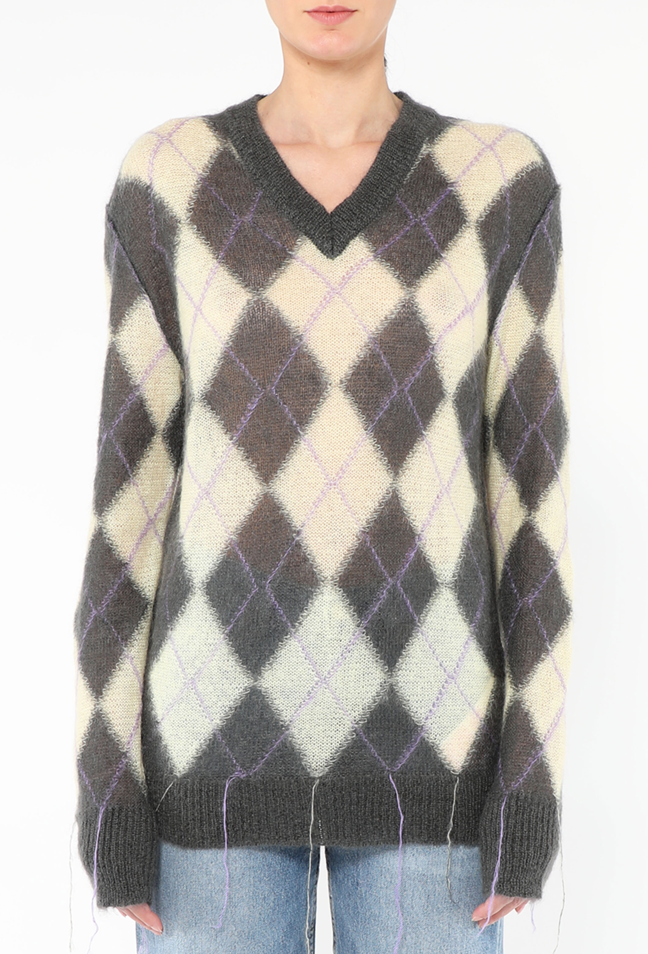24AW MARNI Argyle Sweater モヘアアーガイル セーター 24AW MARNI Argyle Sweater モヘアアーガイル セーター