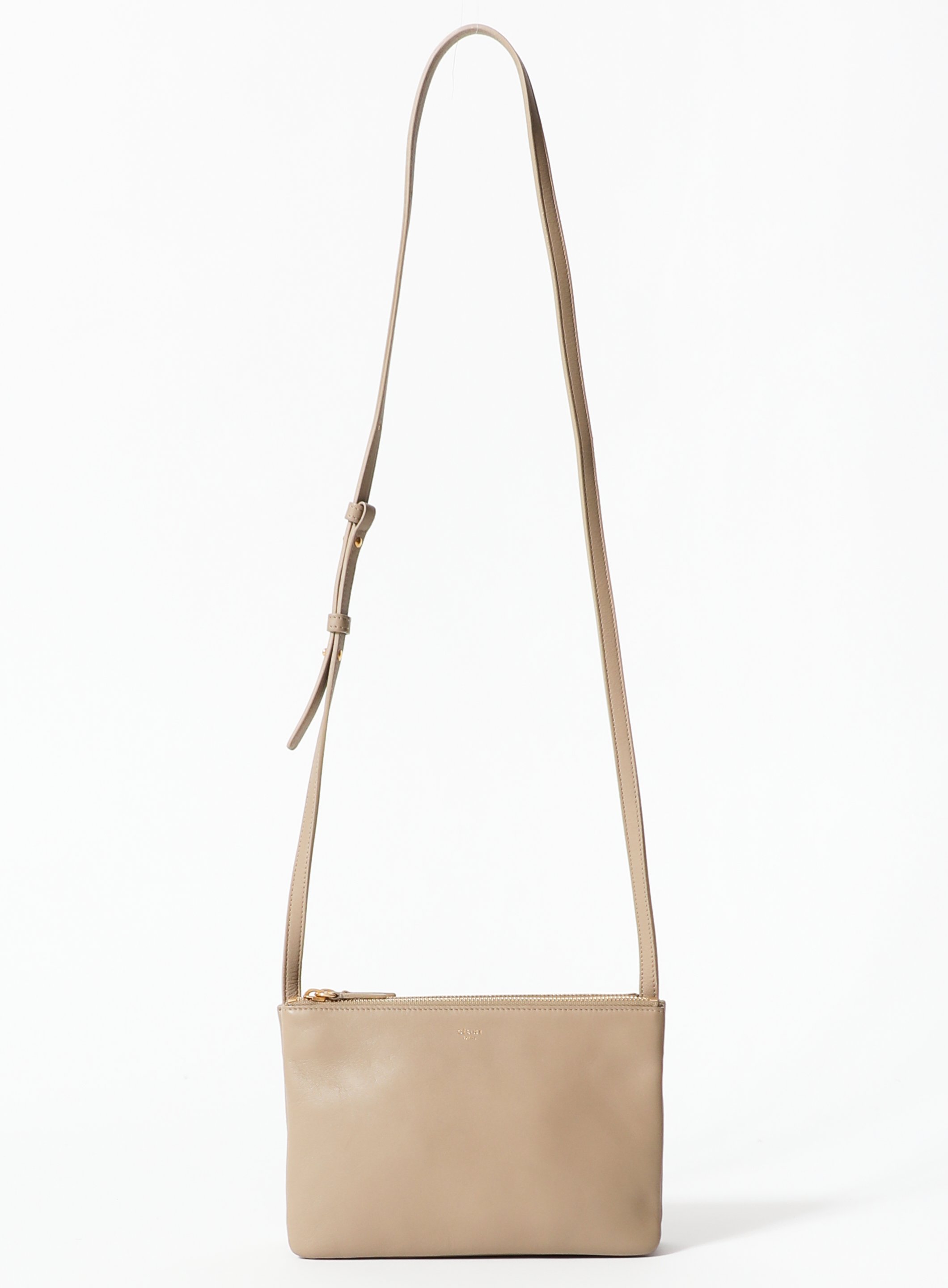 Celine Clasp Bucket Bag Light Camel in Leather with Gold-tone - US