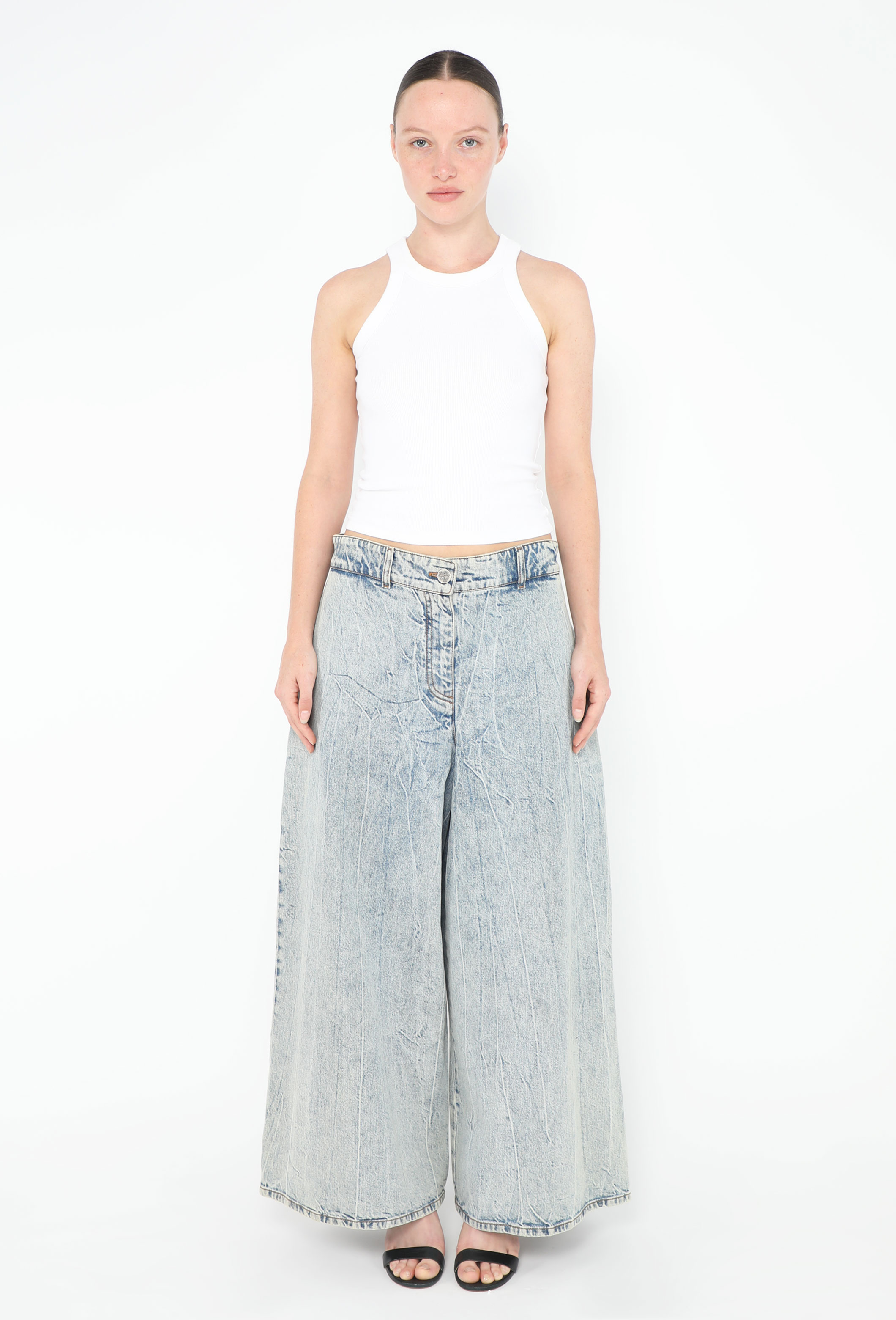 2019 Washed Wide-Leg Jeans - Chanel | ReSee