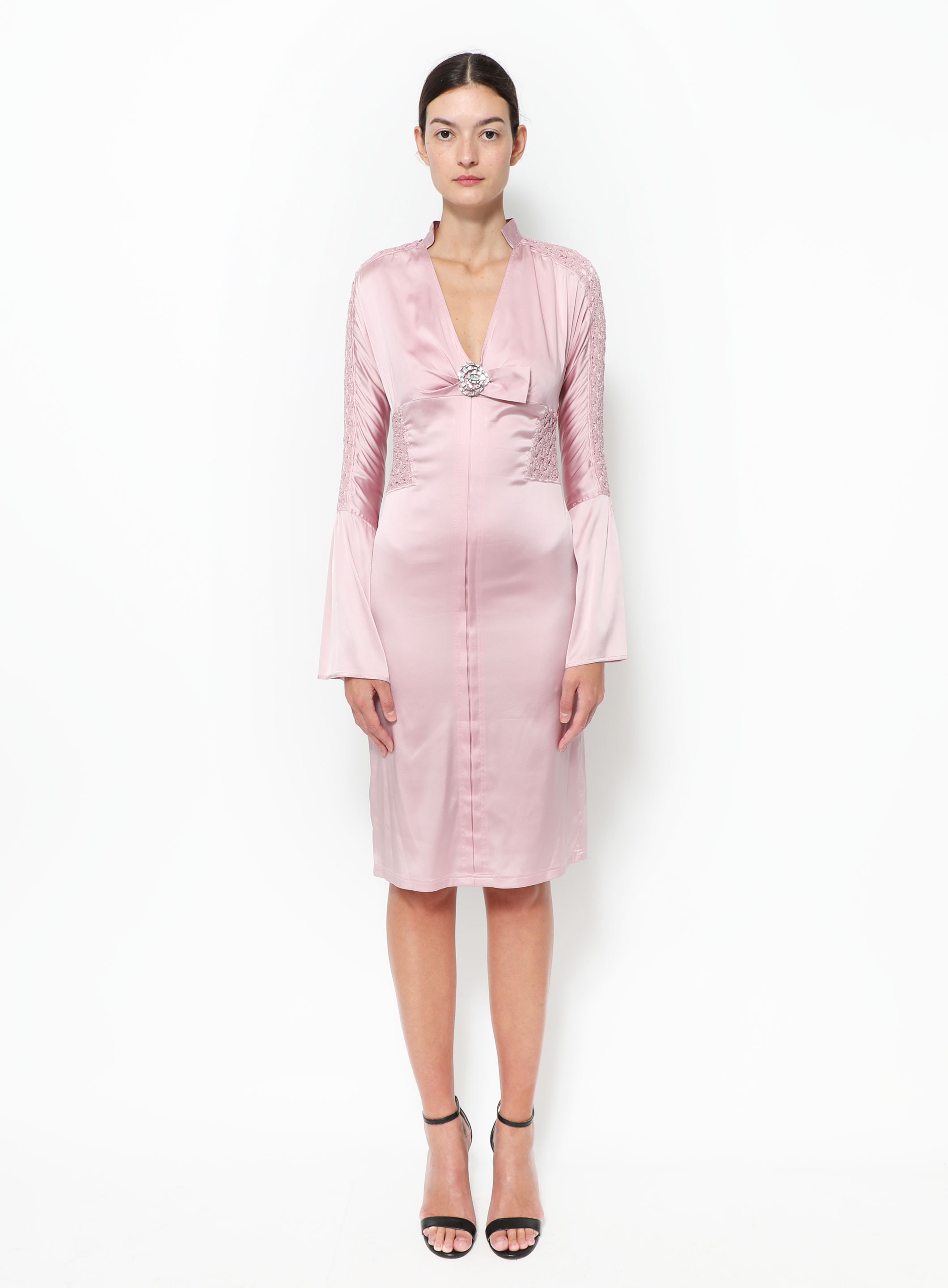 Silk ruched dress main image 1
