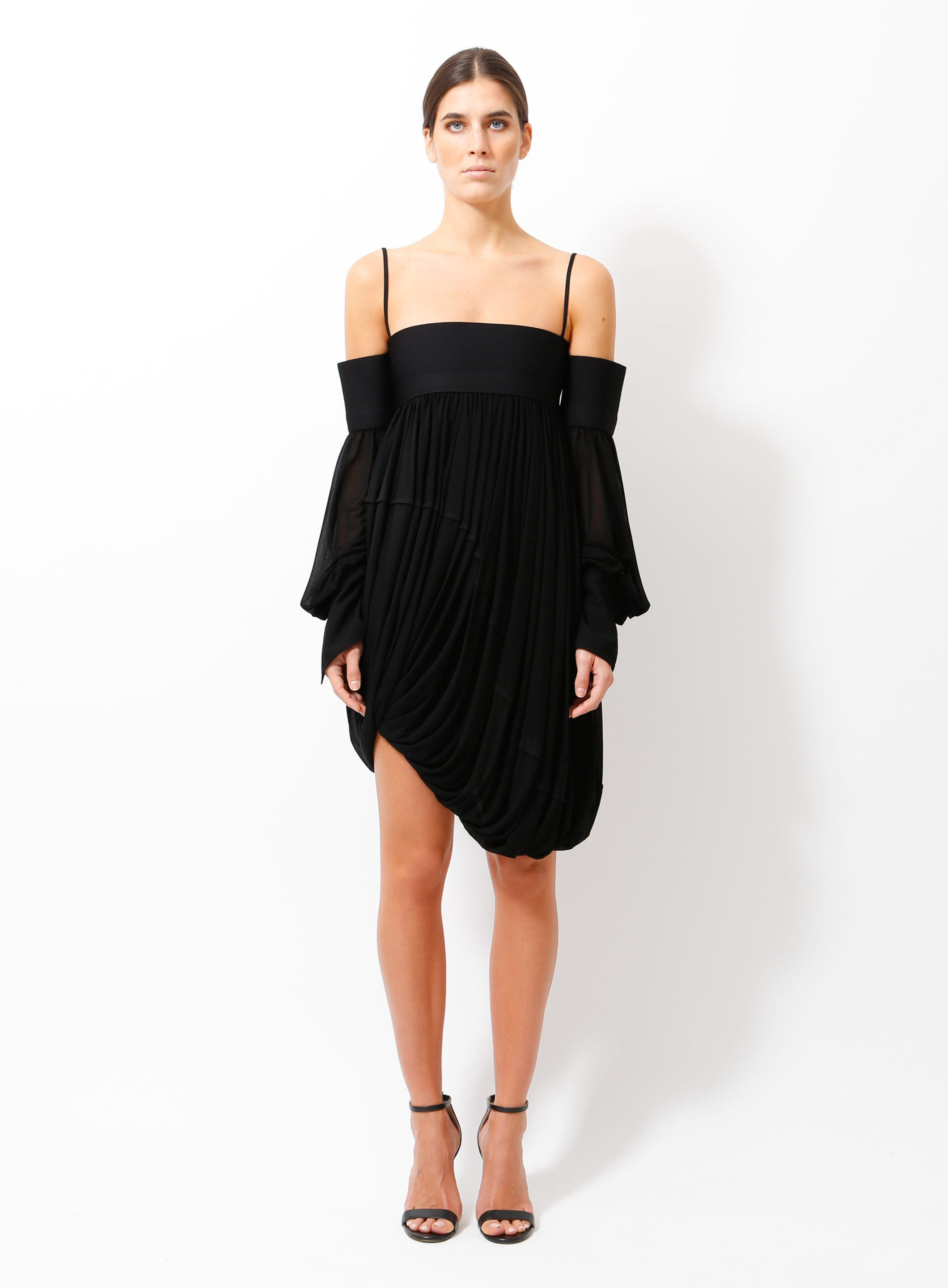 Denise short dress in draped jersey