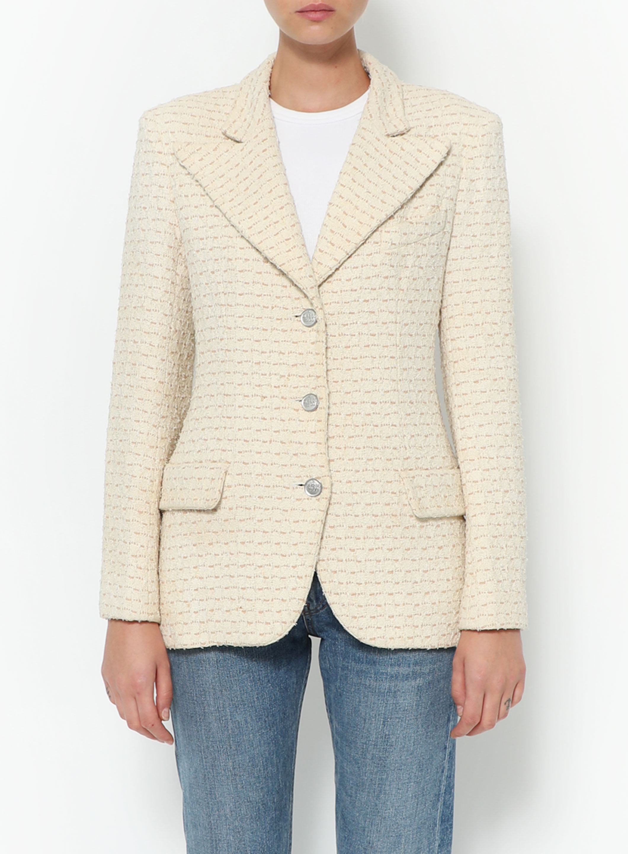 CHANEL 02P NEW MOST WANTED VINTAGE RUNWAY CROP TWEED JACKET