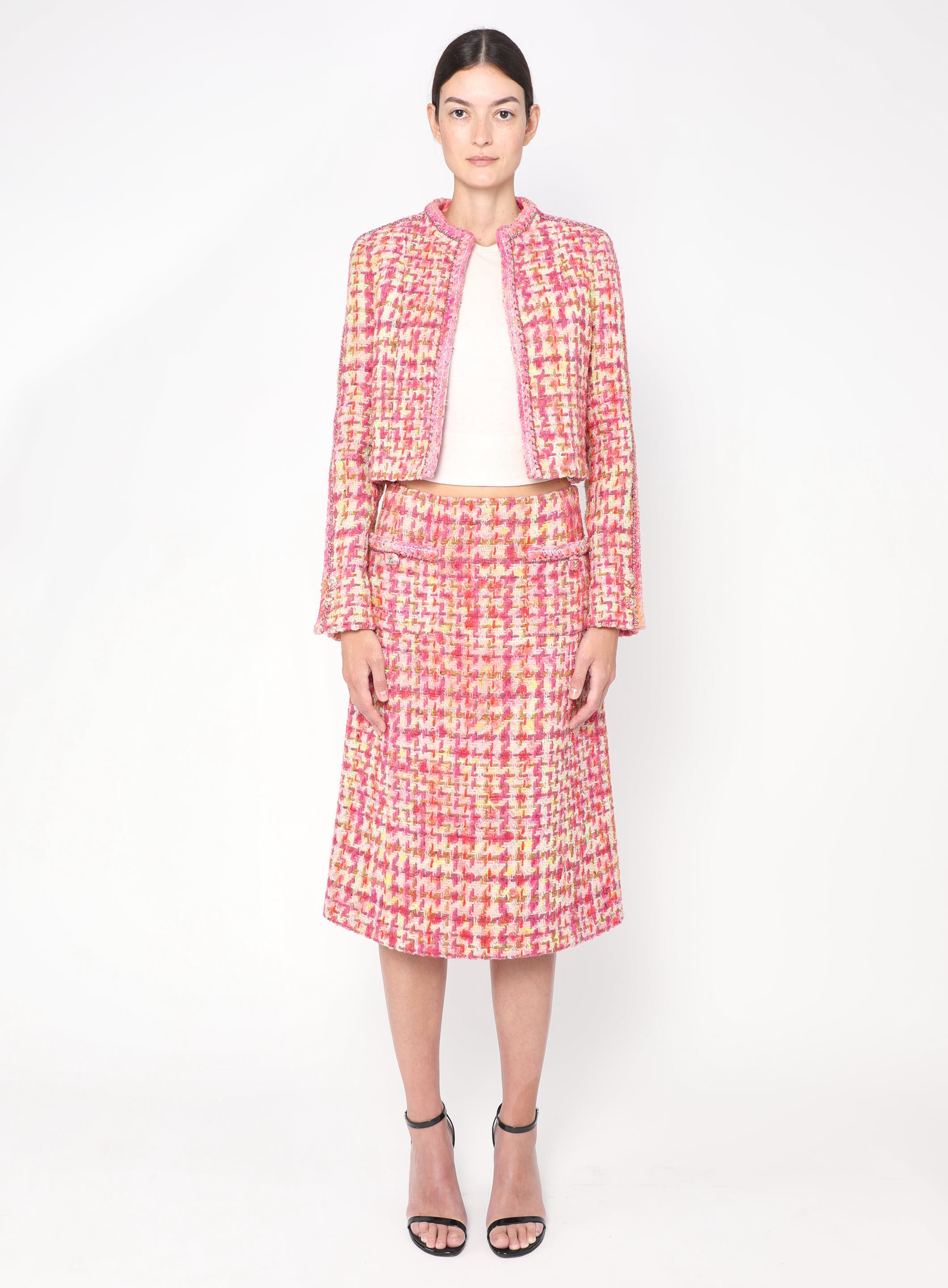 Pre-Fall 2020 Chevron Tweed Ensemble | Authentic & Vintage Pre-Fall 2020 Chevron Tweed Ensemble | Authentic & Vintage