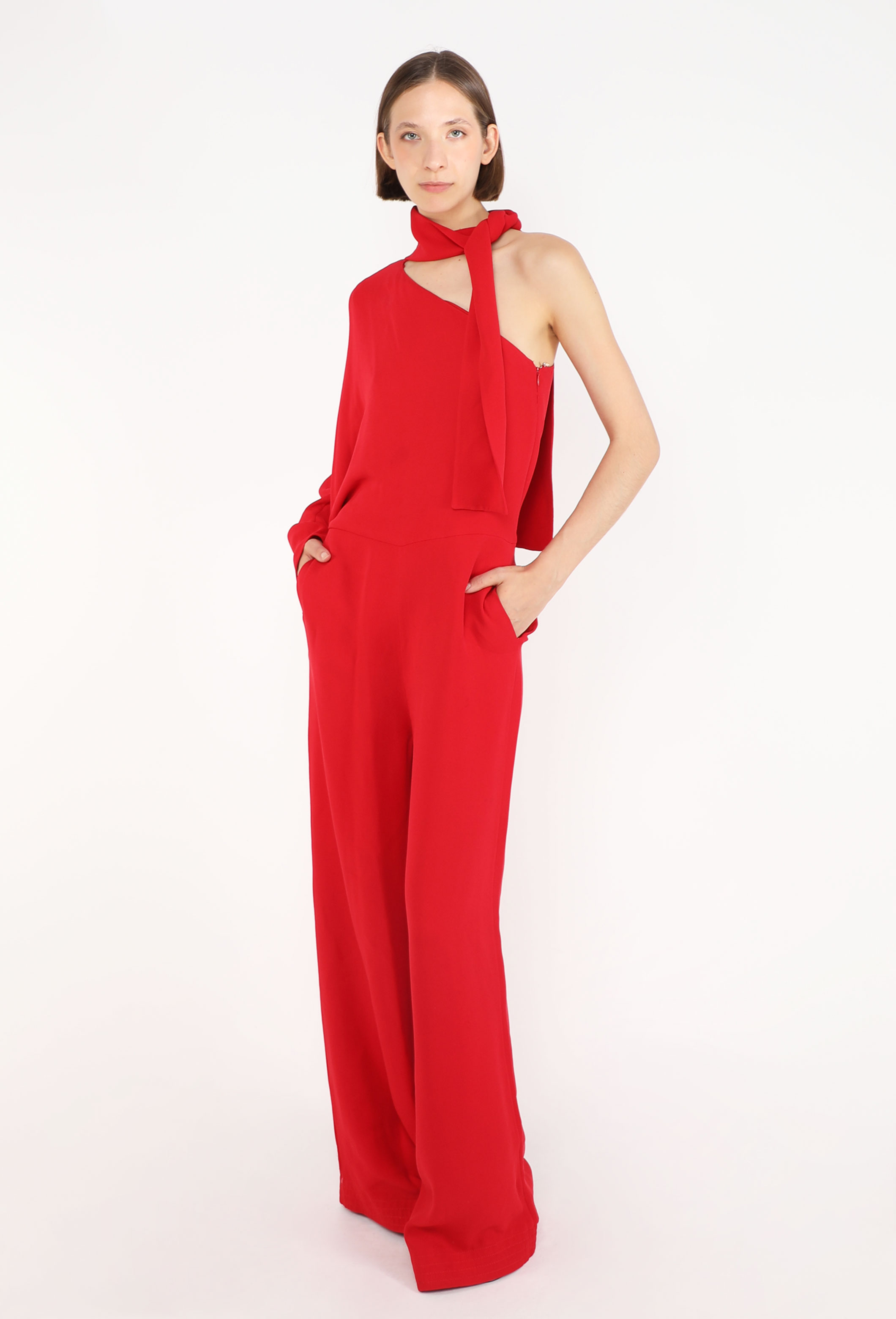 One-Shoulder Silk Jumpsuit, Resort 2015 - Valentino | ReSee