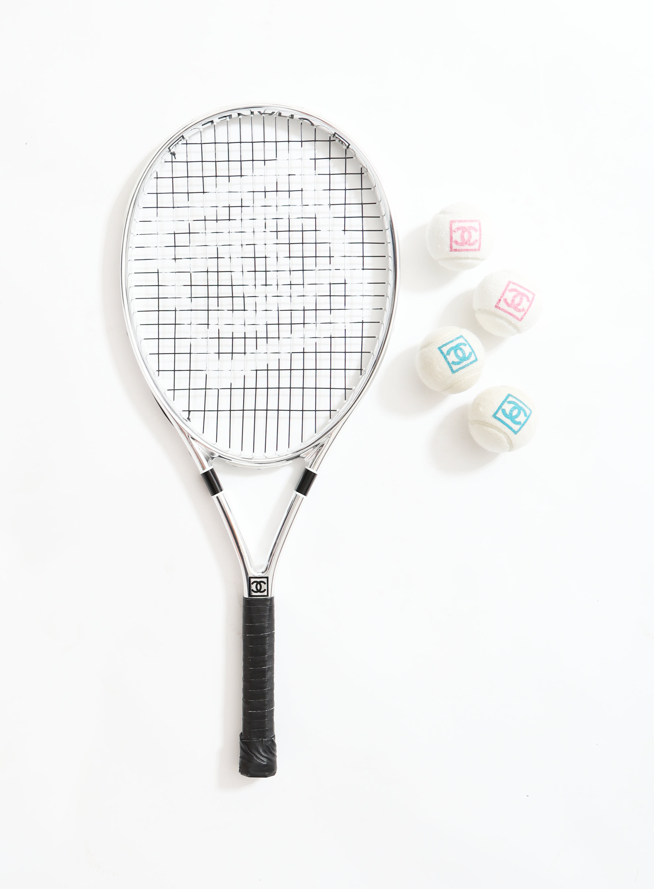 S/S 2008 'CC' Tennis Racket & Ball Set, Authentic & Vintage