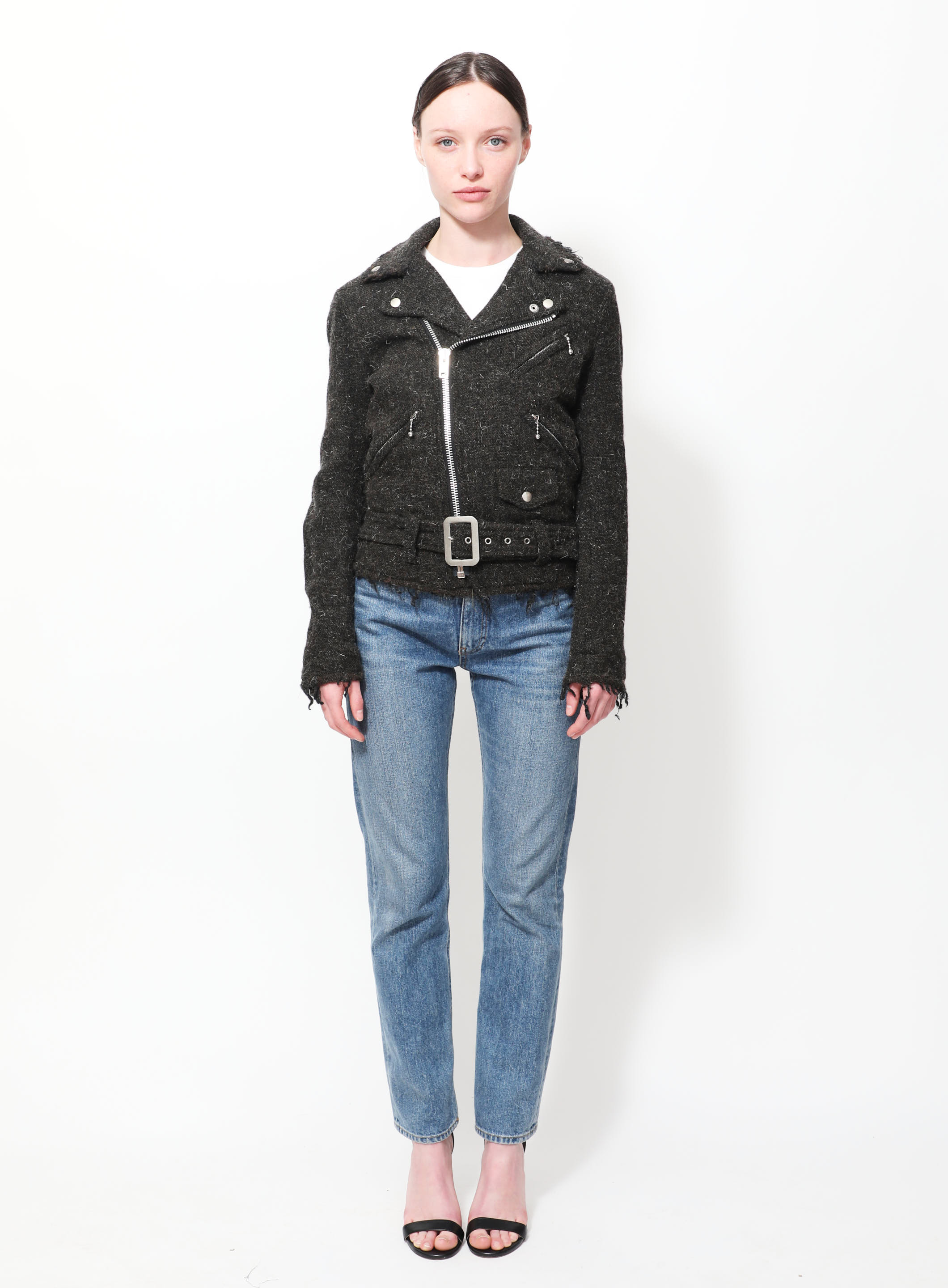 2011 Distressed Wool Biker Jacket | Authentic & Vintage | ReSee