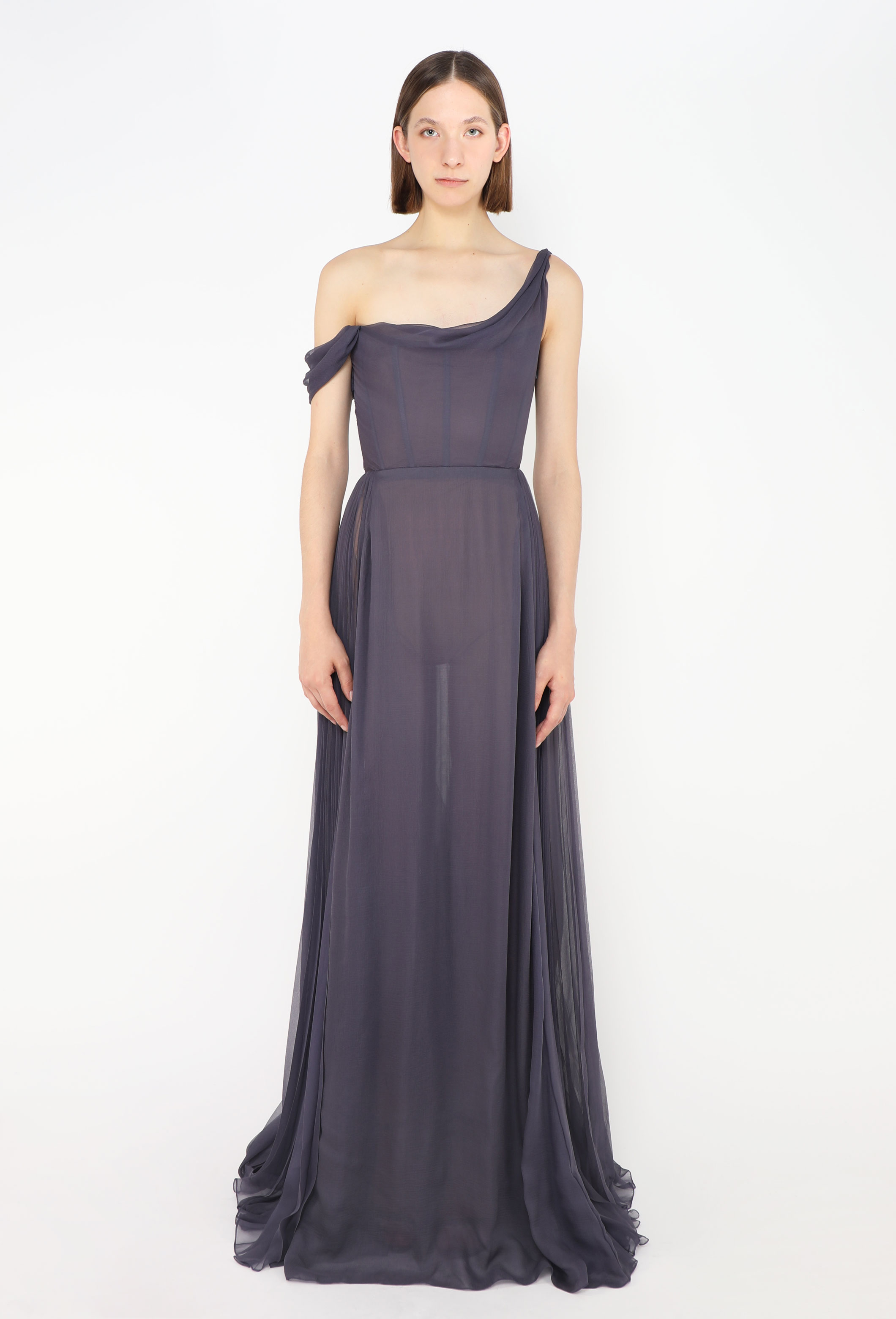 2025 Chiffon Plissé Bustier Gown - Dior | ReSee