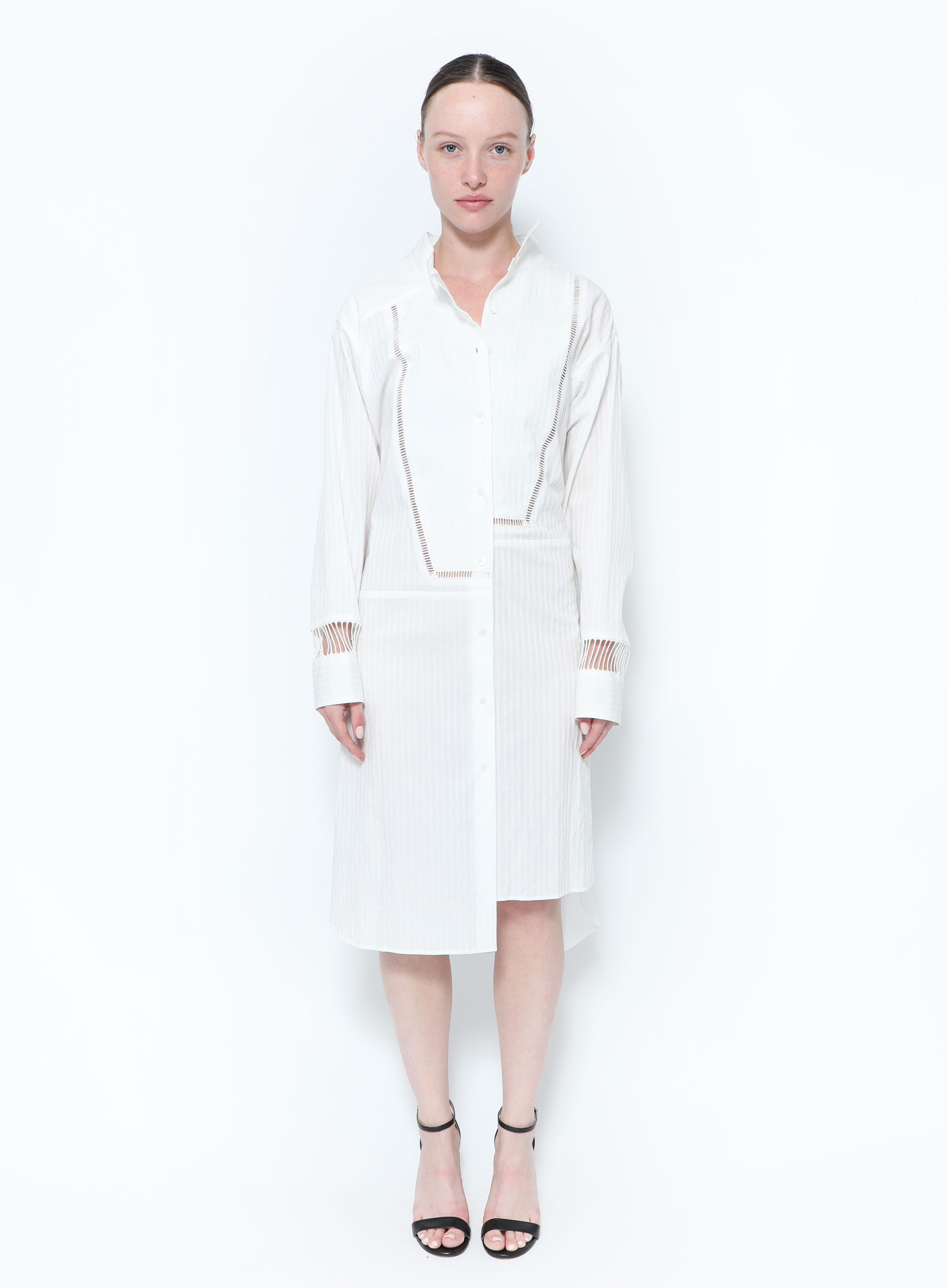 Luxe Linen Shirt Dress - Sandstone | Pura Cashmere