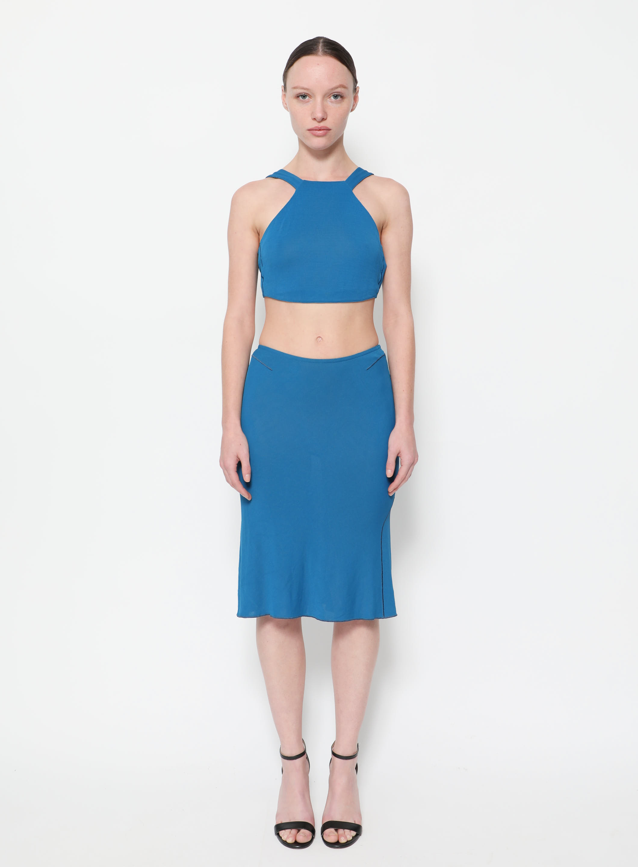 high-waist velours skirt -made in Japan - | aéré