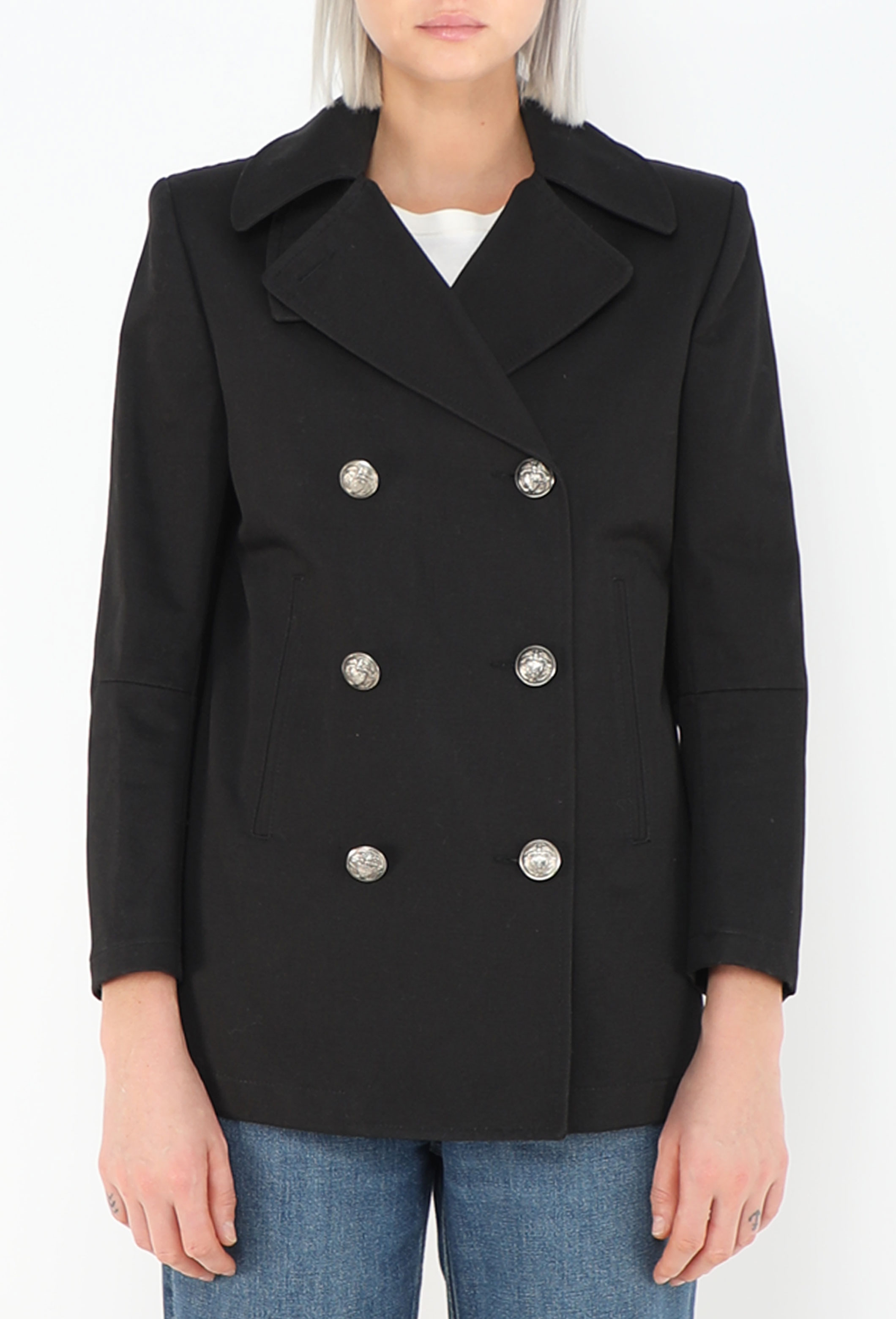 Classic Coat Of Arms Peacoat - Balmain | ReSee