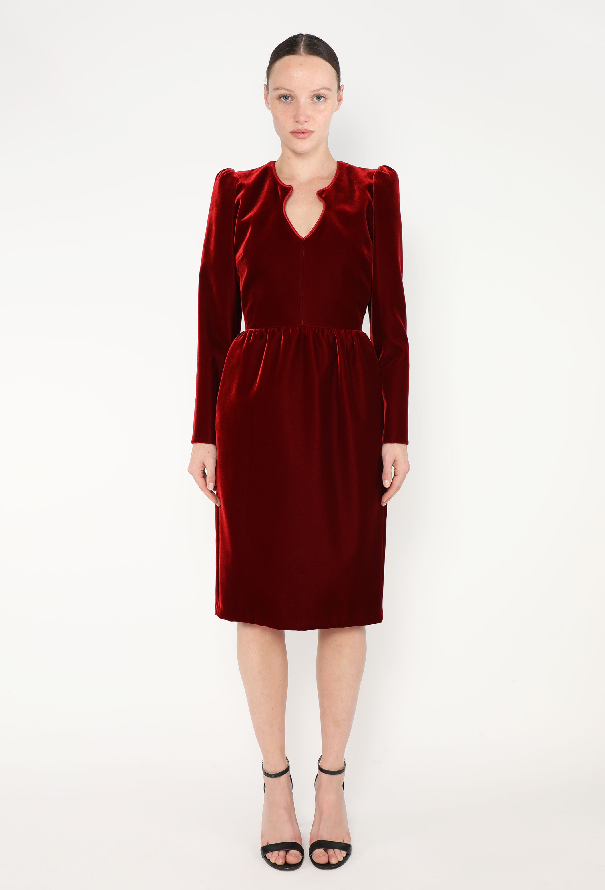 【送料&関税込】Saint Laurent Two-tone Velvet Mini Dress 25048087_55281649_1000.jpg