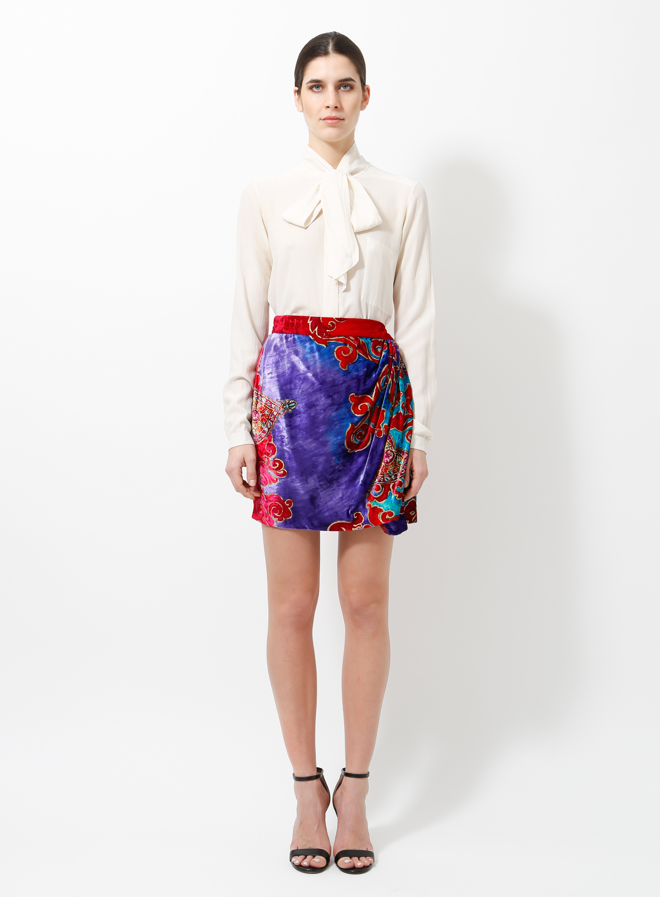 80s Gianni Velvet Wrap Skirt | Authentic & Vintage | ReSee