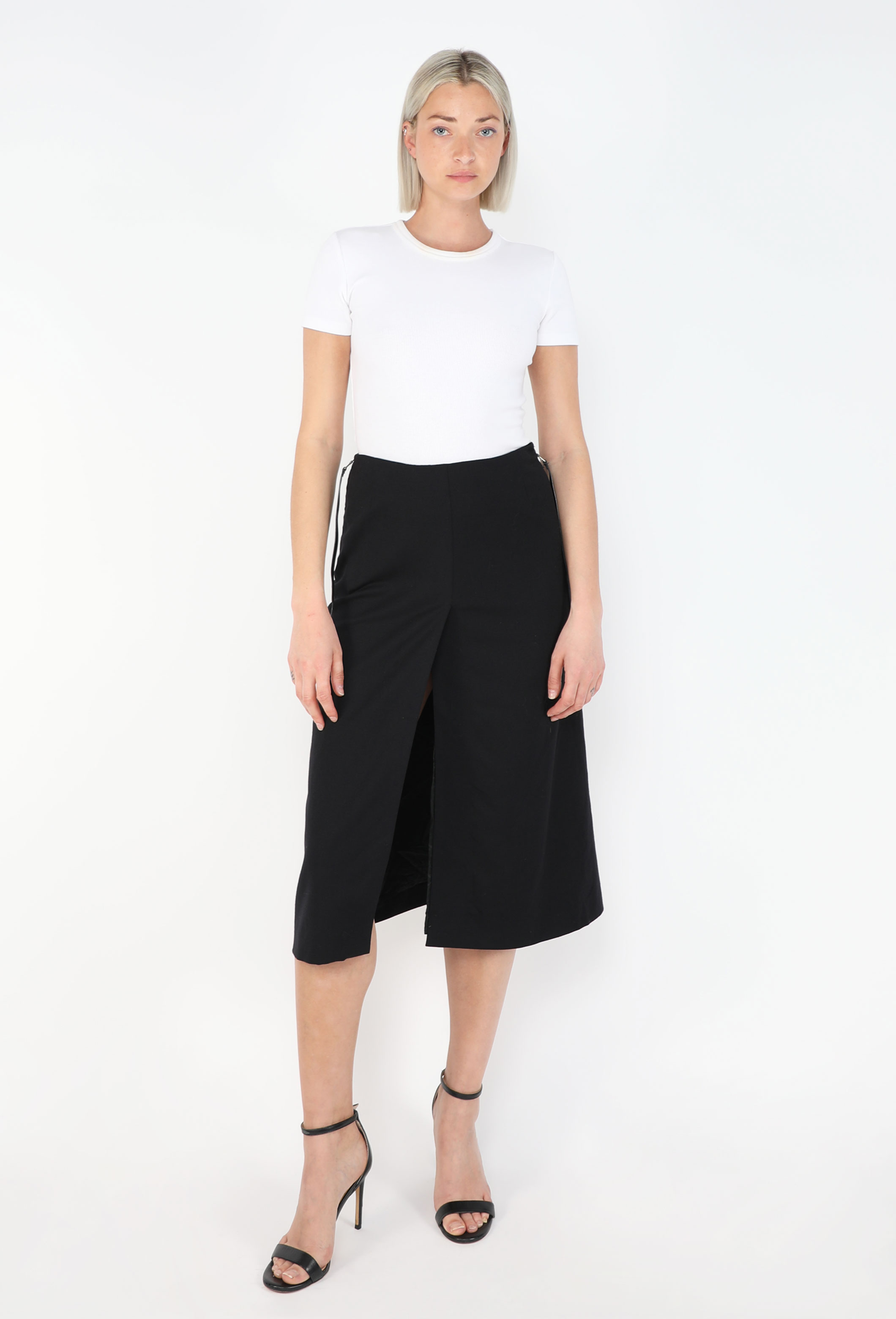 Leather Trim Slit Skirt, F/W 1998 - Prada | ReSee