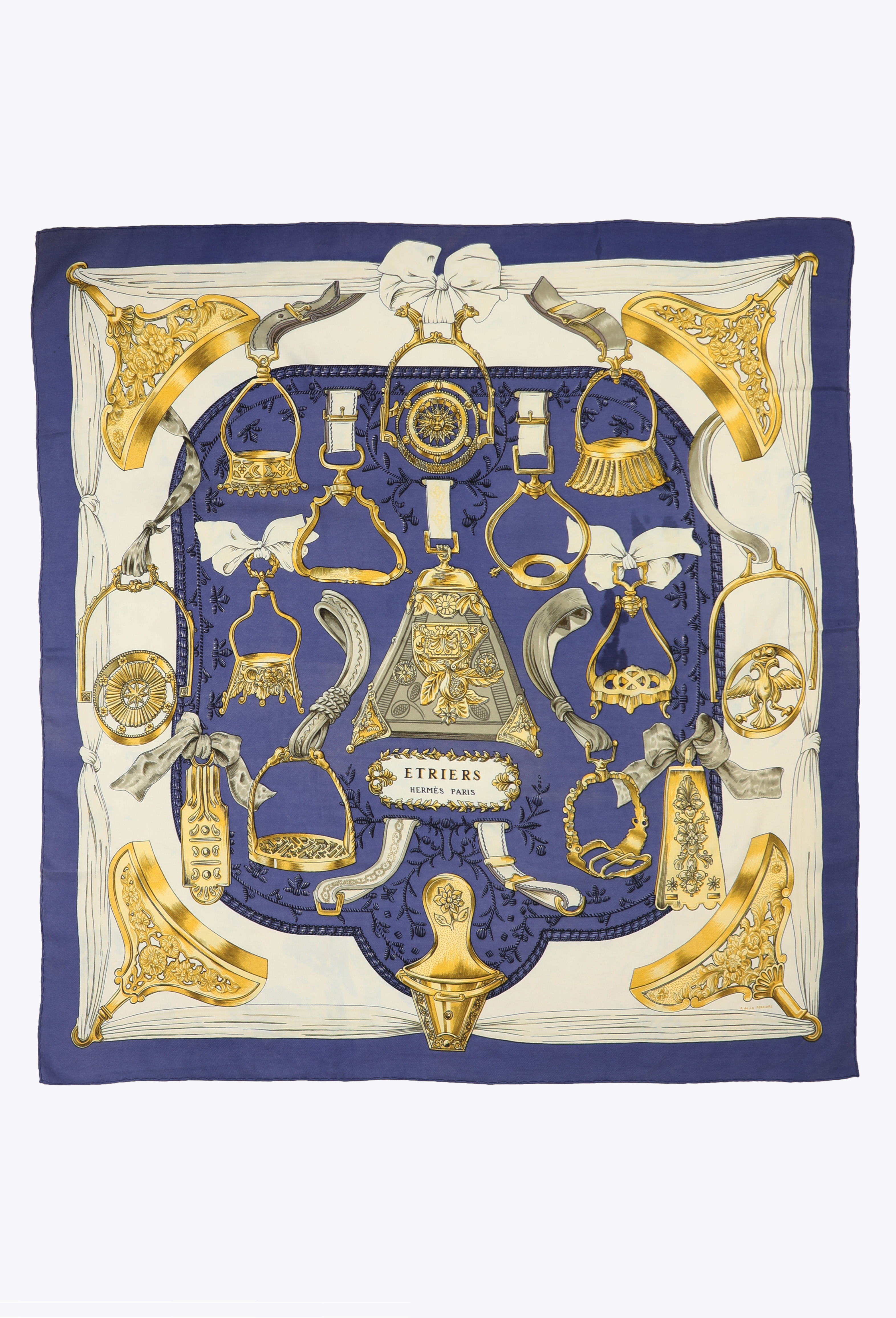 Vintage 'Etriers' 90cm Silk Carré - Hermès | ReSee