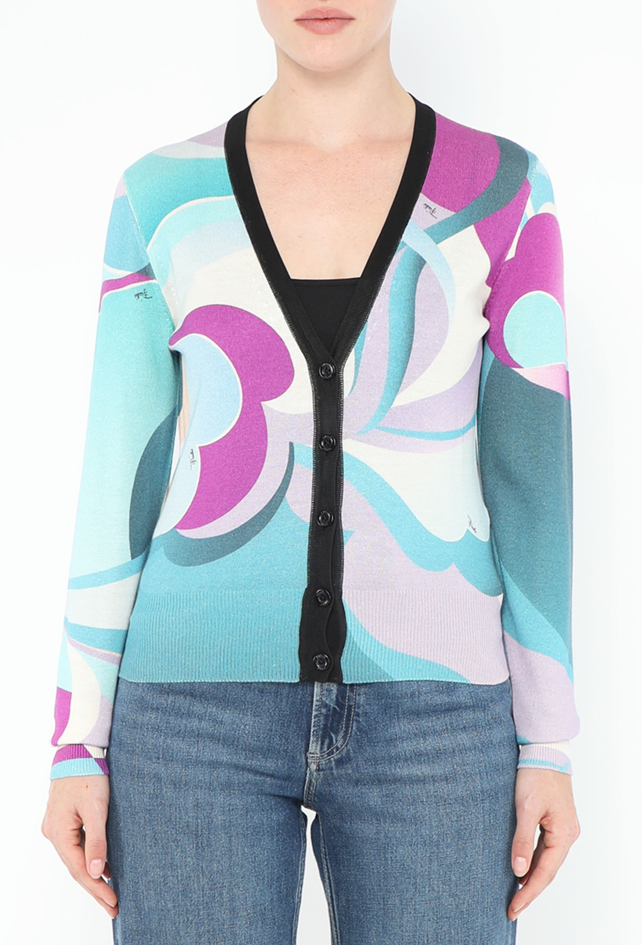 Abstract Silk Knit Cardigan - Emilio Pucci | ReSee
