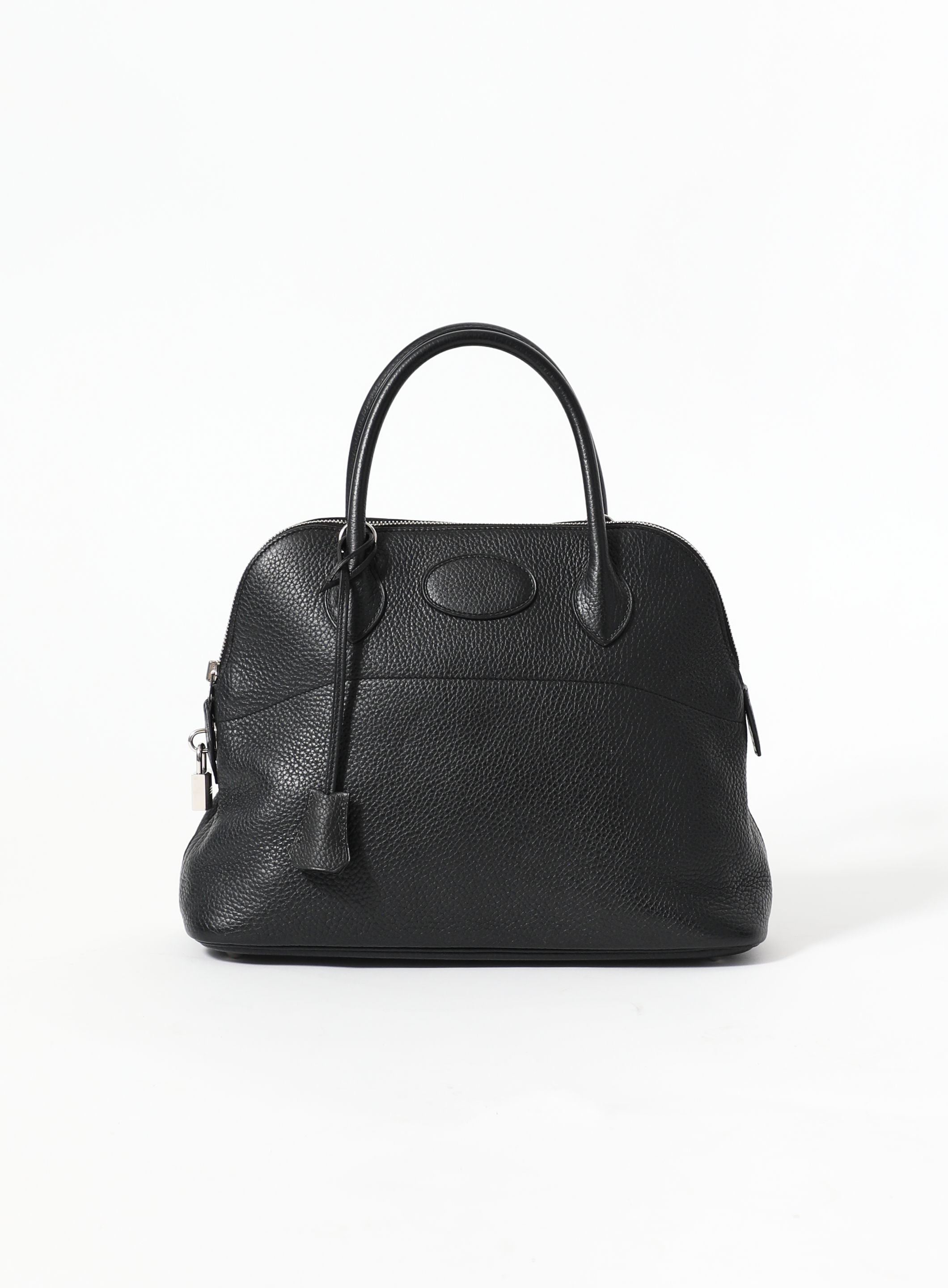 Hermes Bolide Bag Togo Leather Palladium Hardware In Black