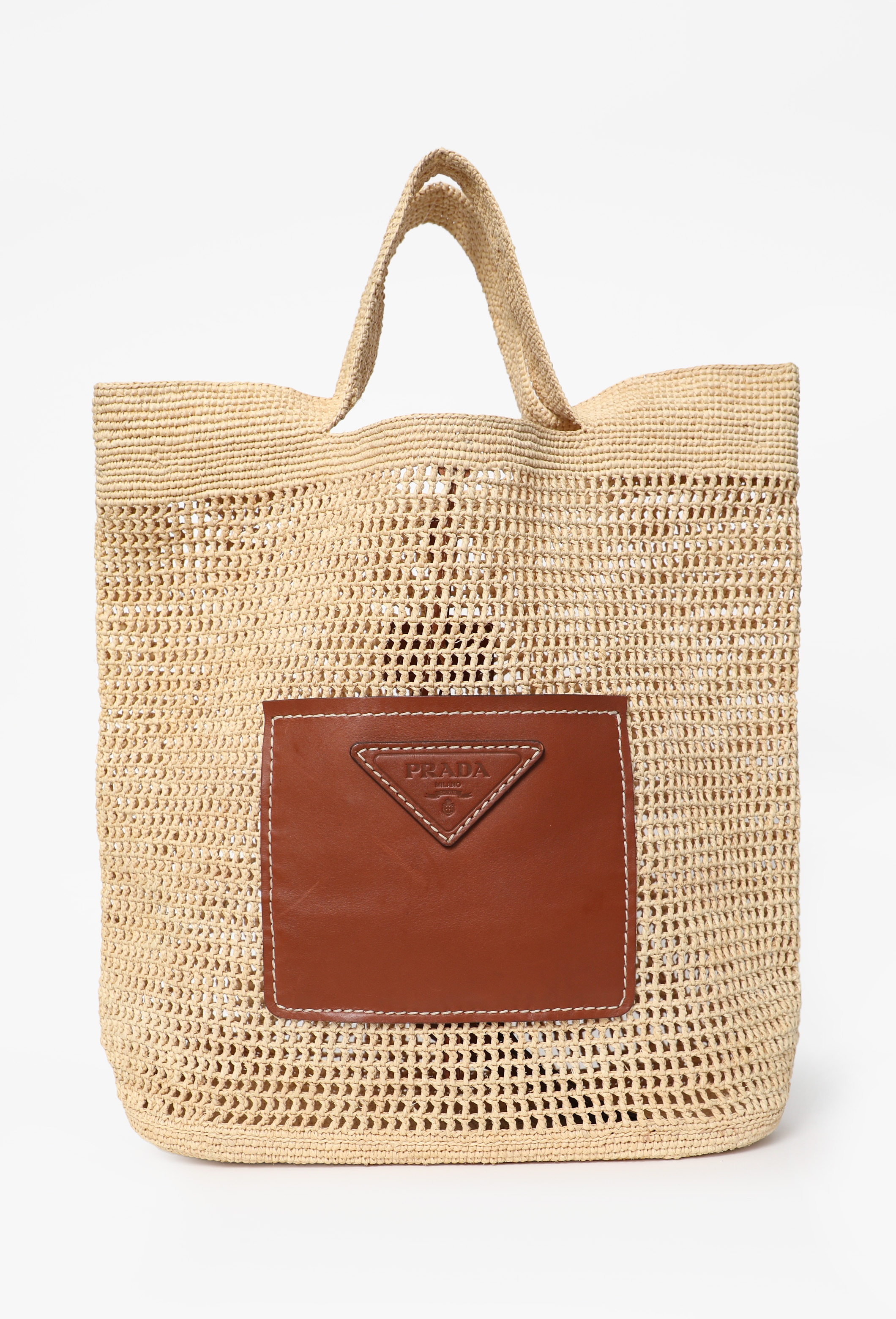 Large Crochet Shopping Tote Bag - Prada | ReSee