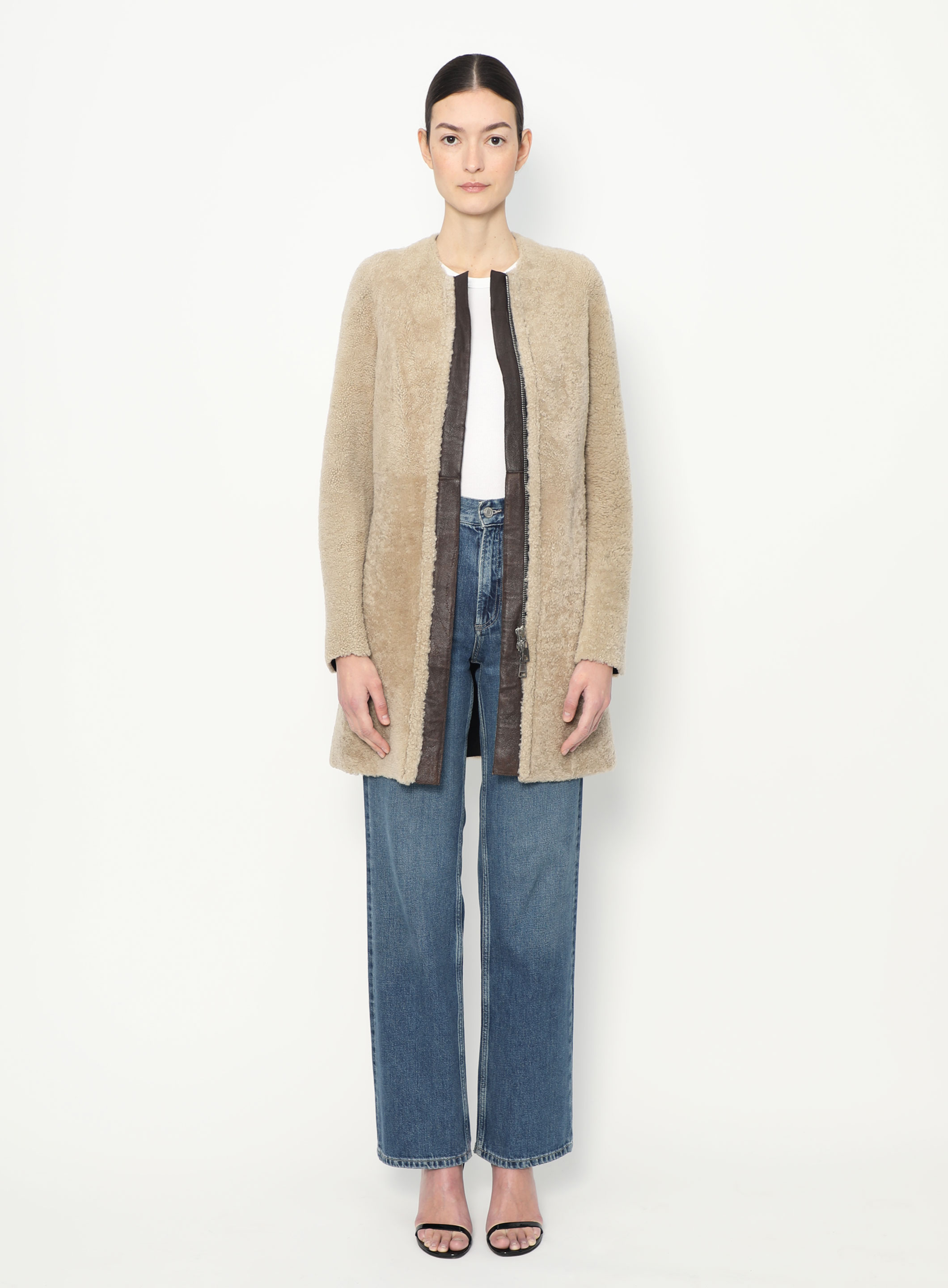 Pre-Fall 2010 Cream Shearling Coat - Céline | ReSee