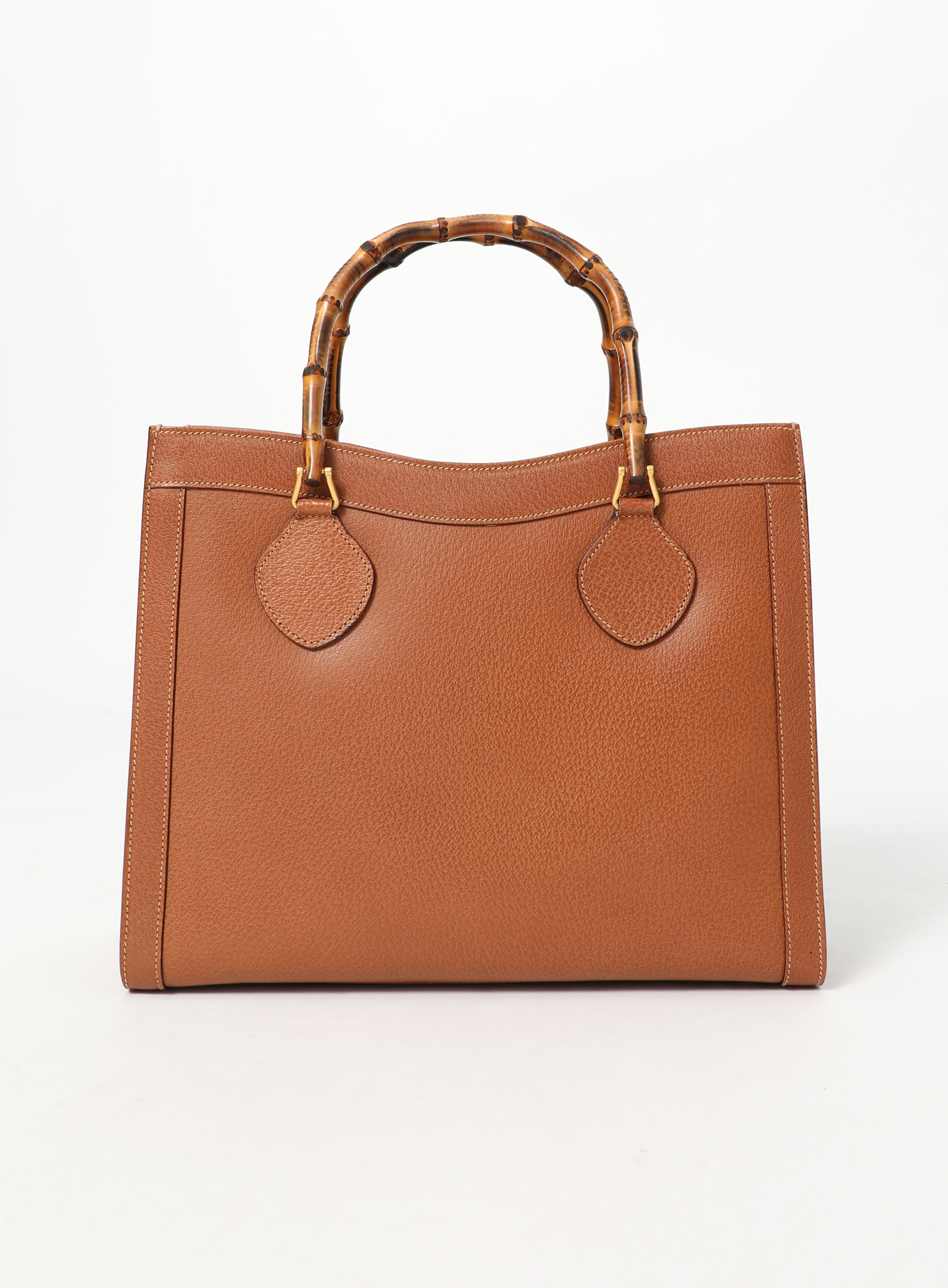 Brown Diana Bamboo Tote Bag | Authentic & Vintage | ReSee Brown Diana Bamboo Tote Bag | Authentic & Vintage | ReSee