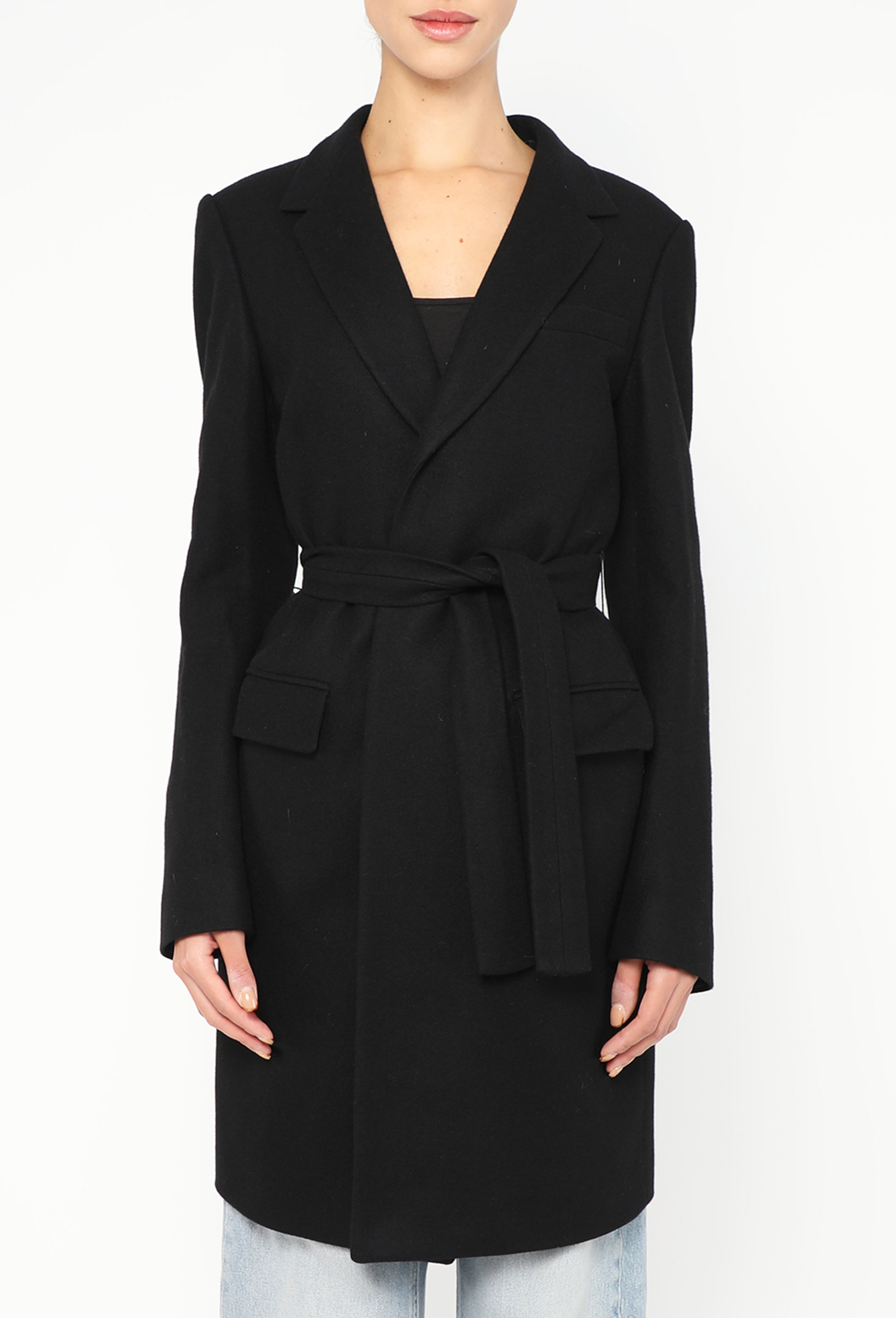 Manteau Ceinturé en Cachemire Authentique Vintage ReSee