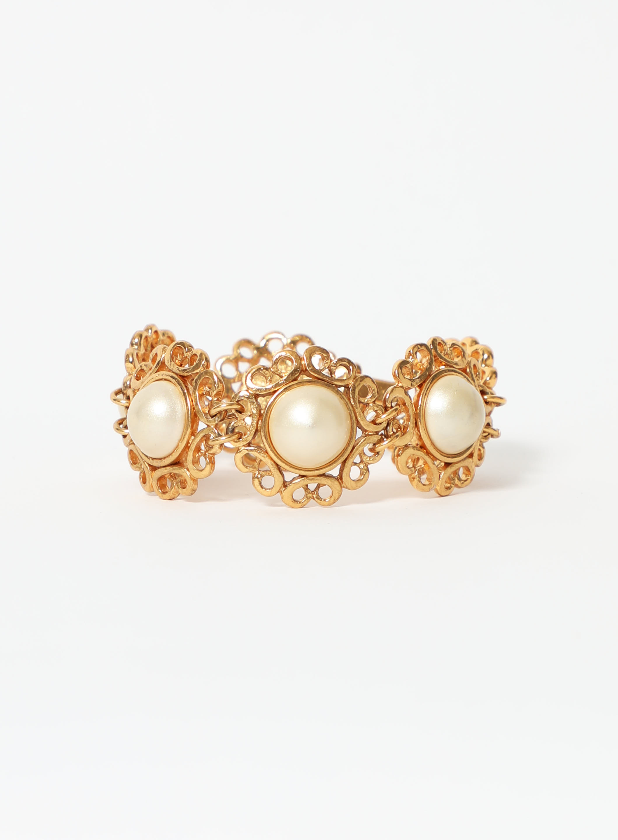 Vintage Pearl Cabochon Bracelet