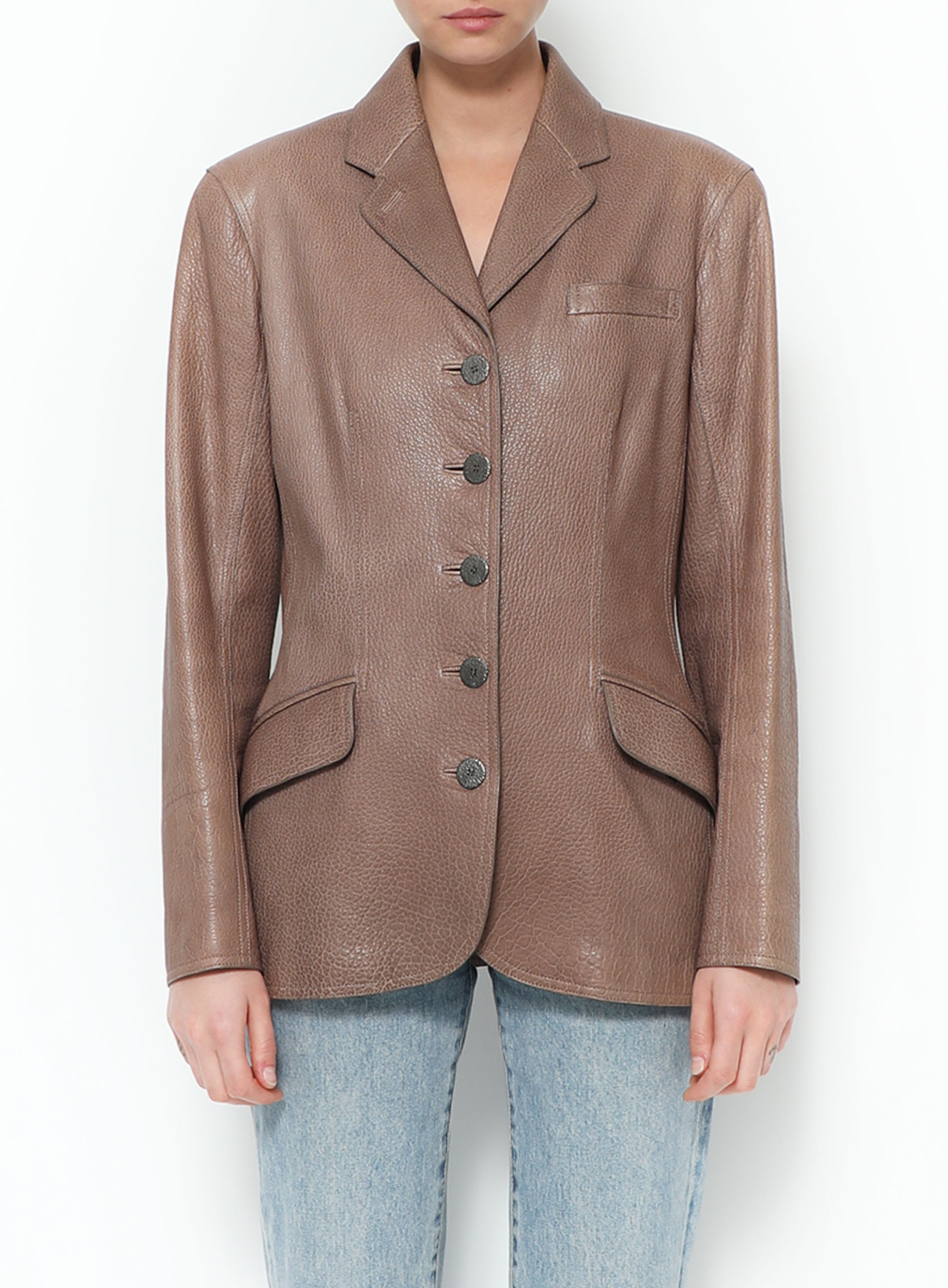 Textured Leather Blazer Authentic & Vintage ReSEE