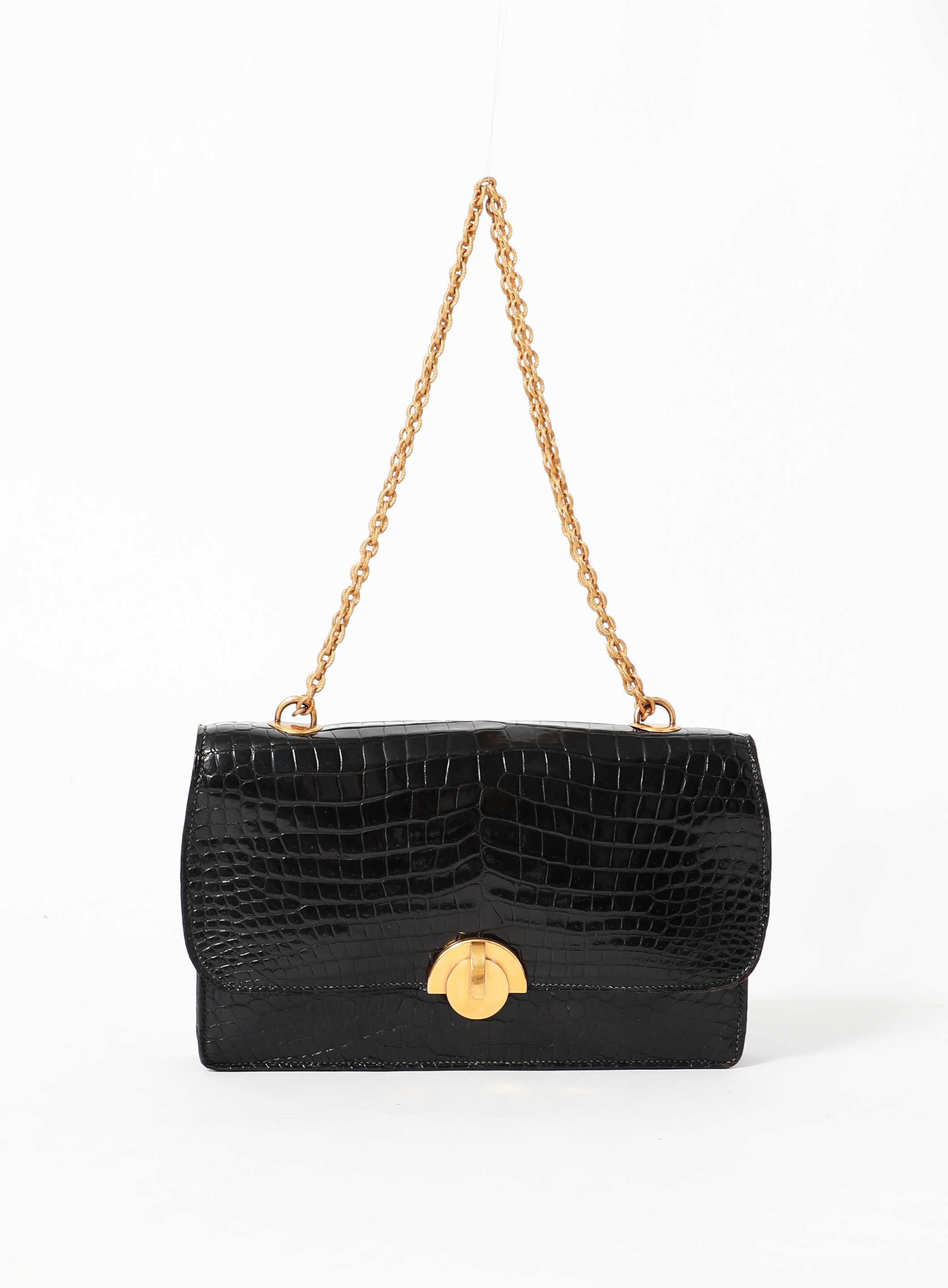 hermes smooth black crocodile porosus